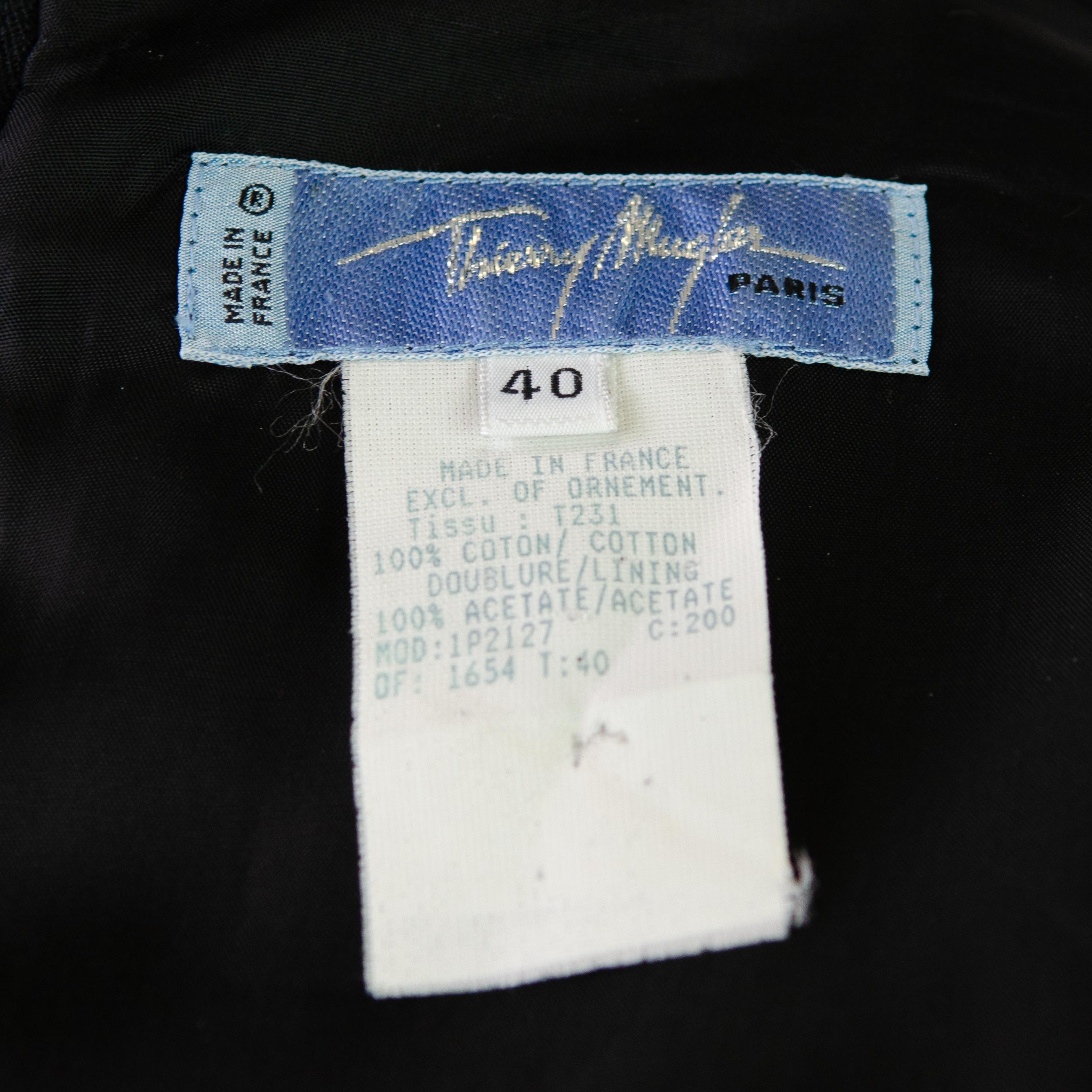 Thierry Mugler Rare Vintage 1990 Ultra Feminine Skater Dress en vente 1