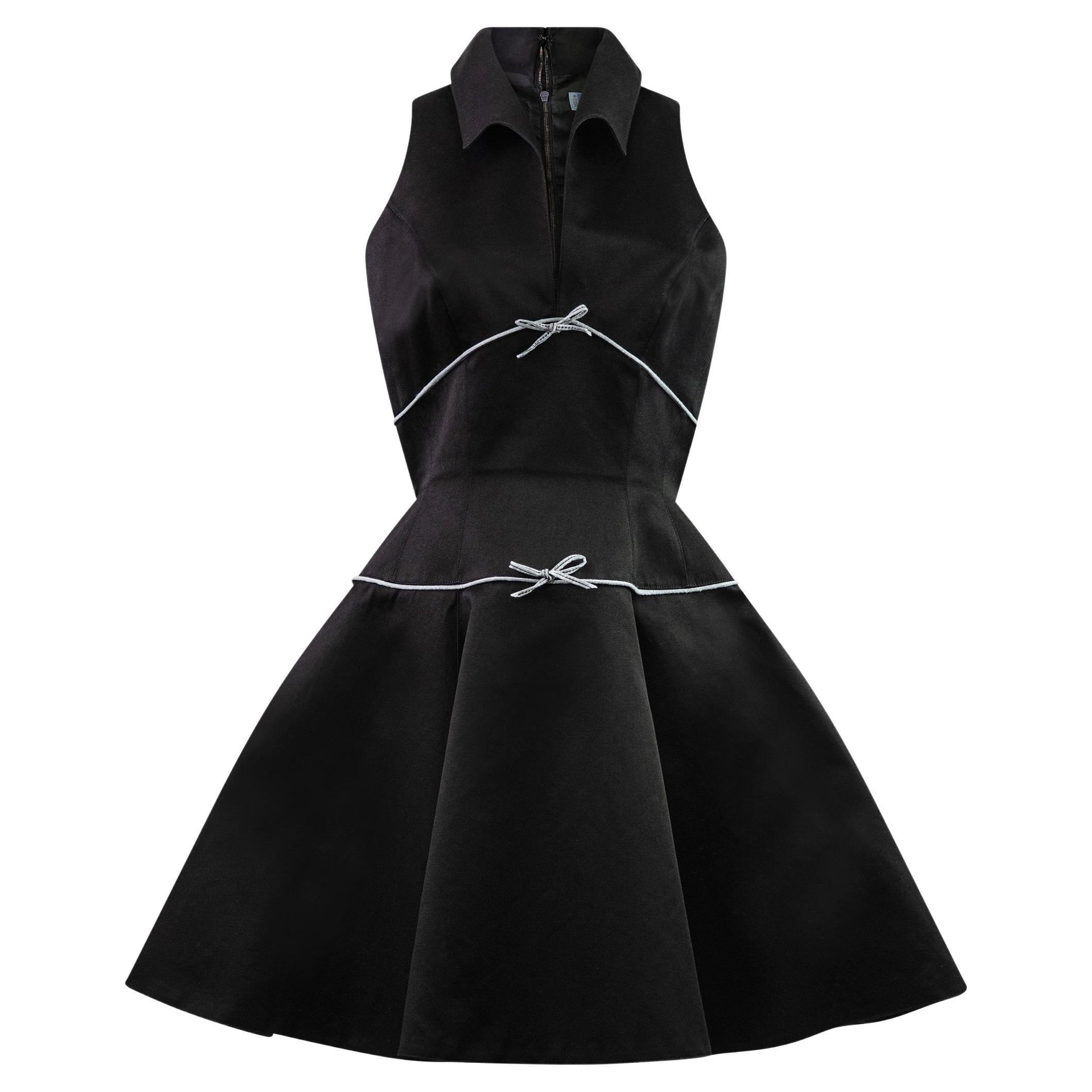 Thierry Mugler Rare Vintage 1990 Ultra Feminine Skater Dress en vente