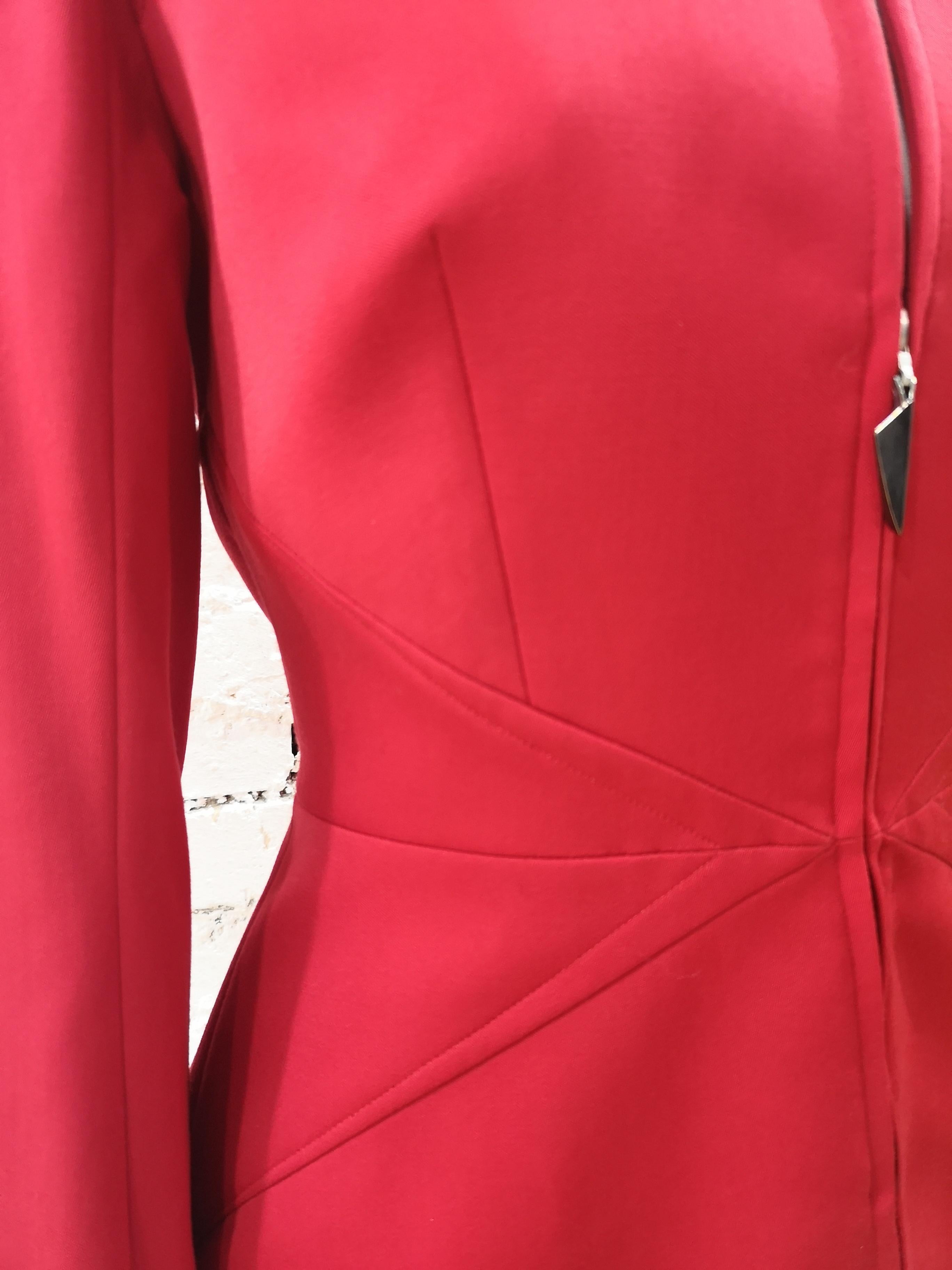 Thierry Mugler Red Jacket In Excellent Condition For Sale In Capri, IT