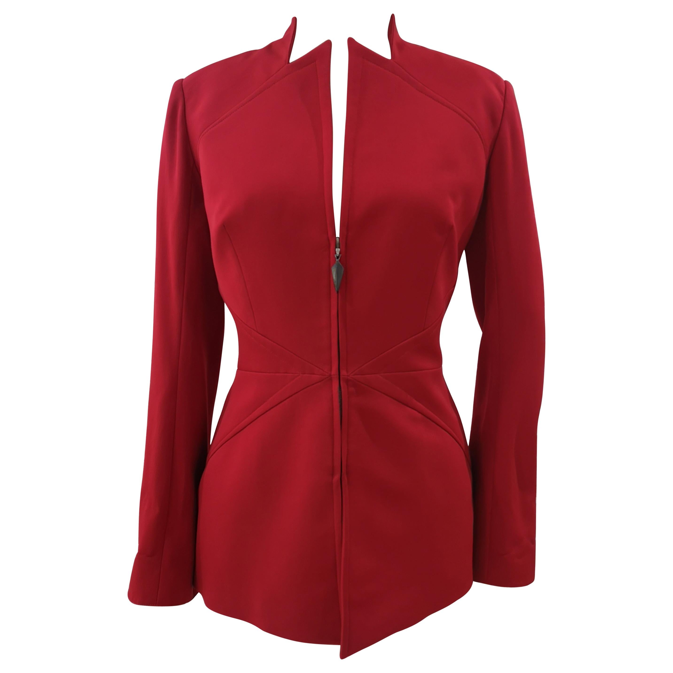 Thierry Mugler Red Jacket For Sale