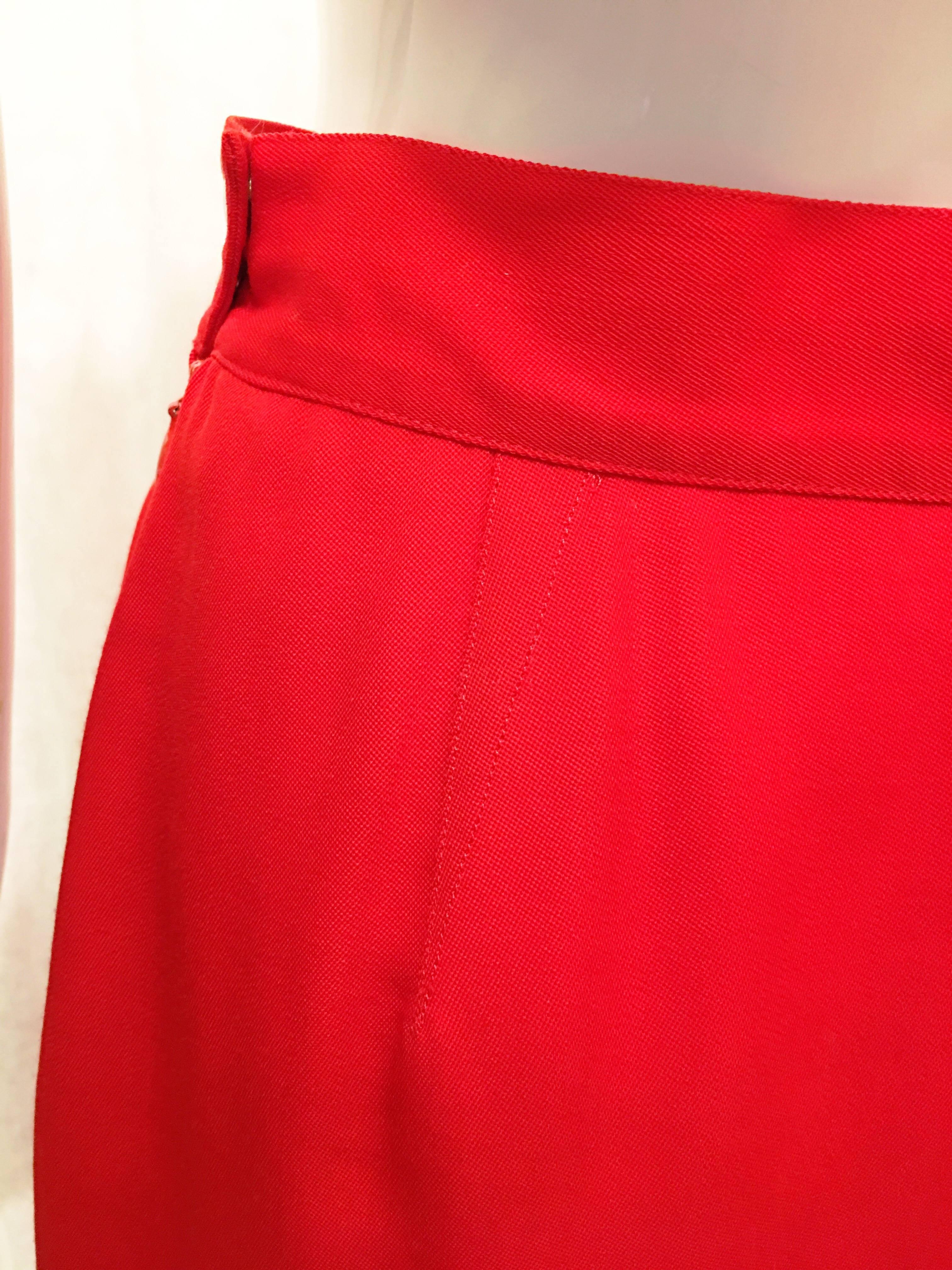 Thierry Mugler Red Suit Skirt  For Sale 1