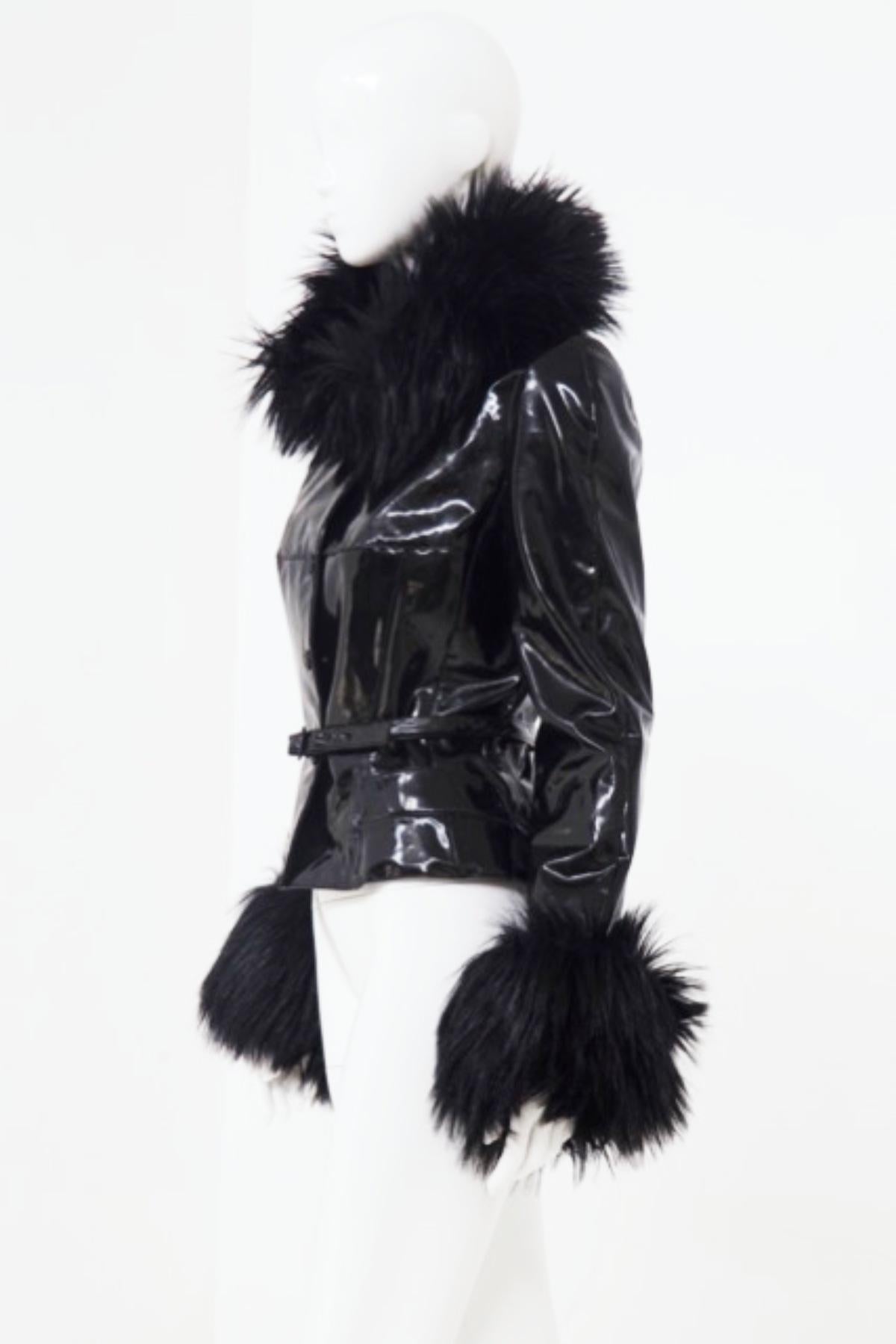 Thierry Mugler Runway Winter 1996-1997 Latex and Fur Jacket 3