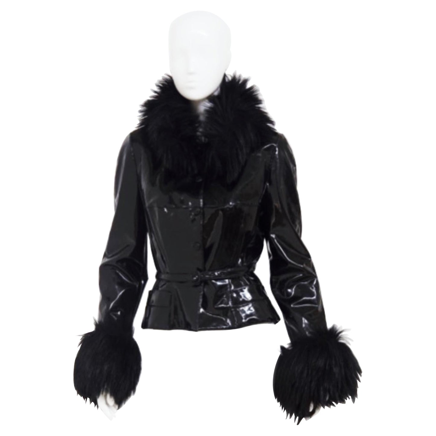 Thierry Mugler - Veste de défilé hiver 1996-1997 en latex et fourrure