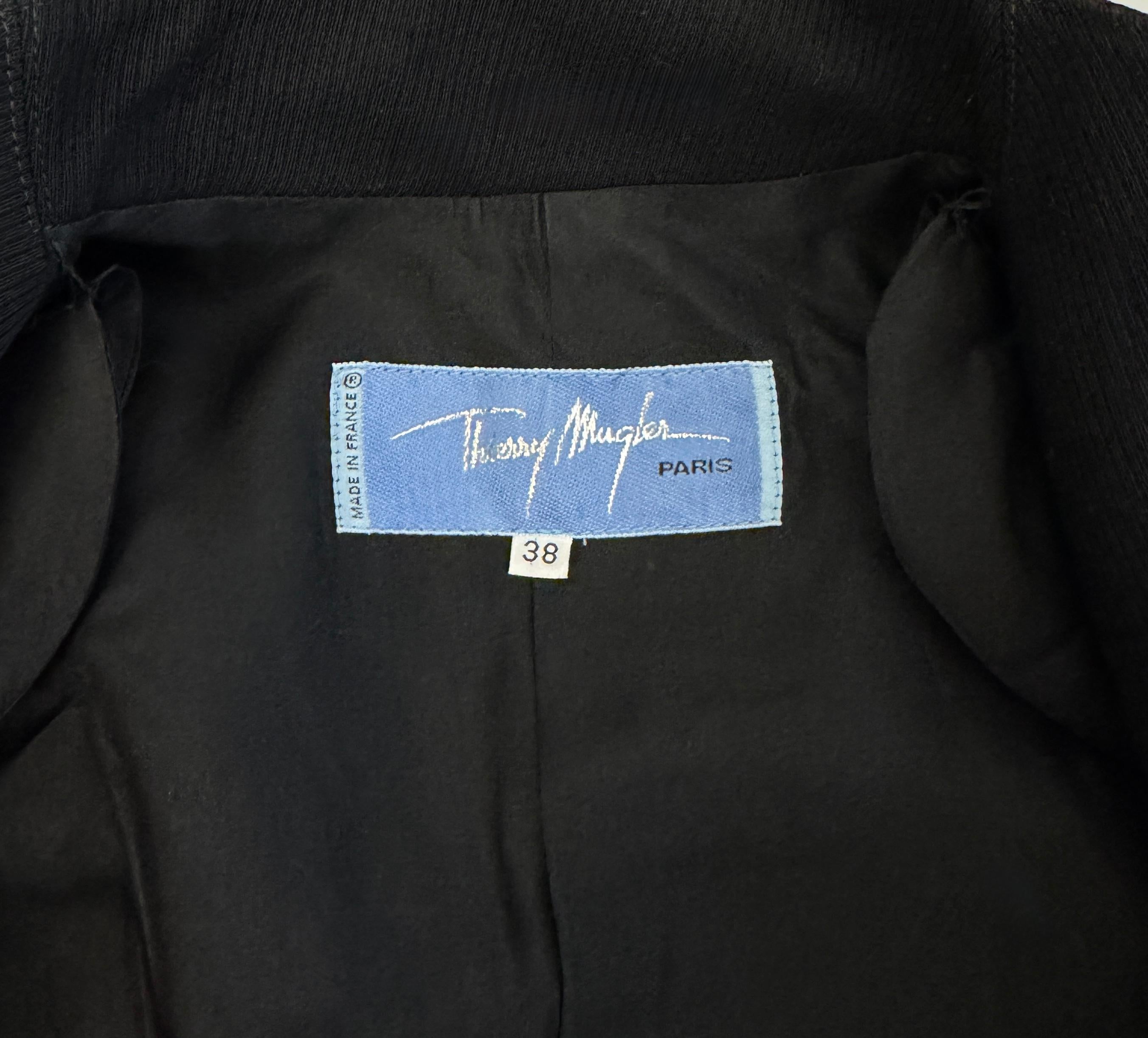 THIERRY MUGLER S/S 1997 Sanduhr-Fransenkleid FR38 im Angebot 5