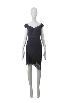 THIERRY MUGLER S/S 1997 Hourglass Fringe Dress FR38