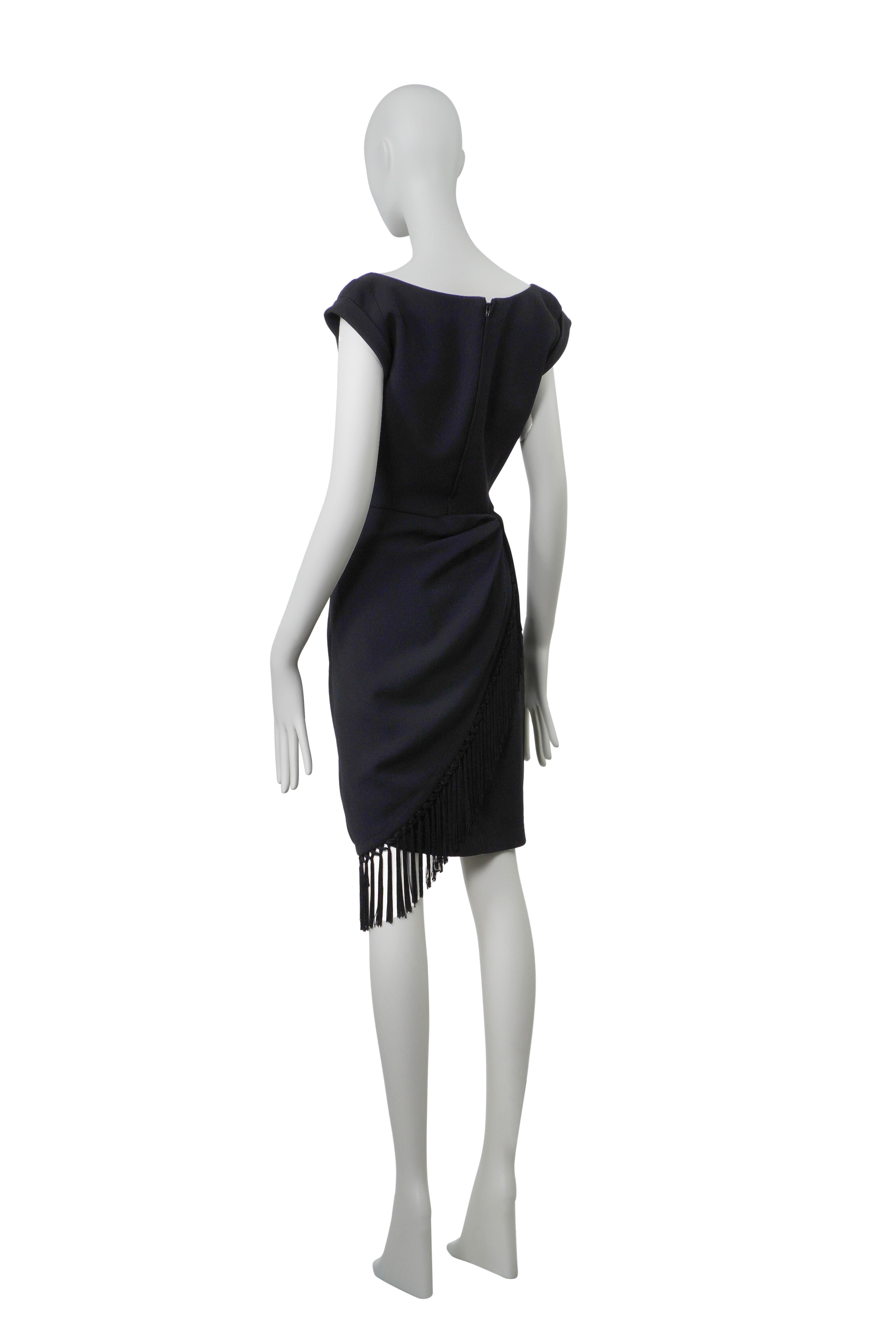 THIERRY MUGLER S/S 1997 Sanduhr-Fransenkleid FR38 im Angebot 1