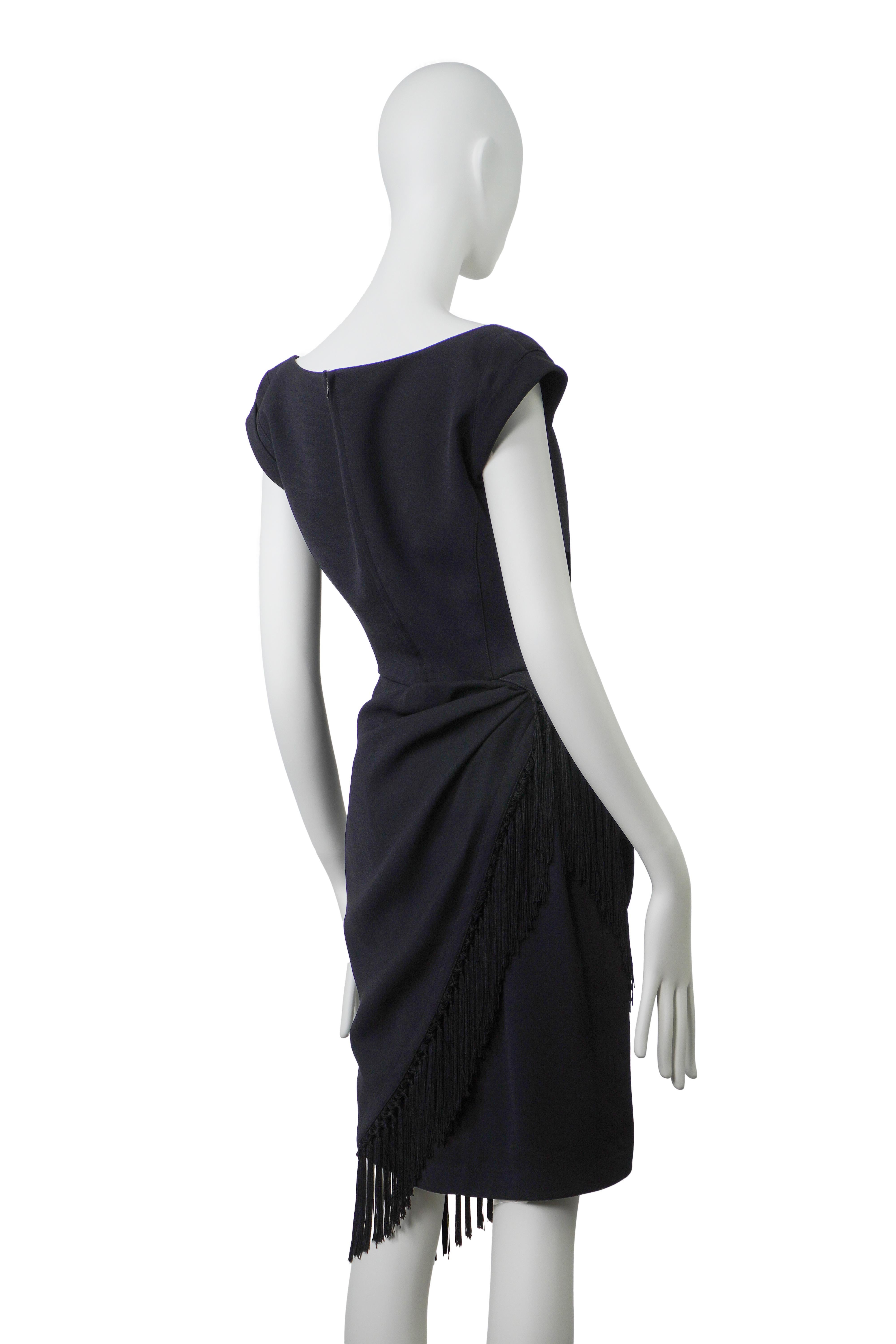 THIERRY MUGLER S/S 1997 Sanduhr-Fransenkleid FR38 im Angebot 2