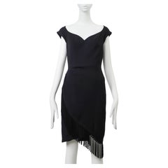 THIERRY MUGLER S/S 1997 Hourglass Fringe Dress FR38