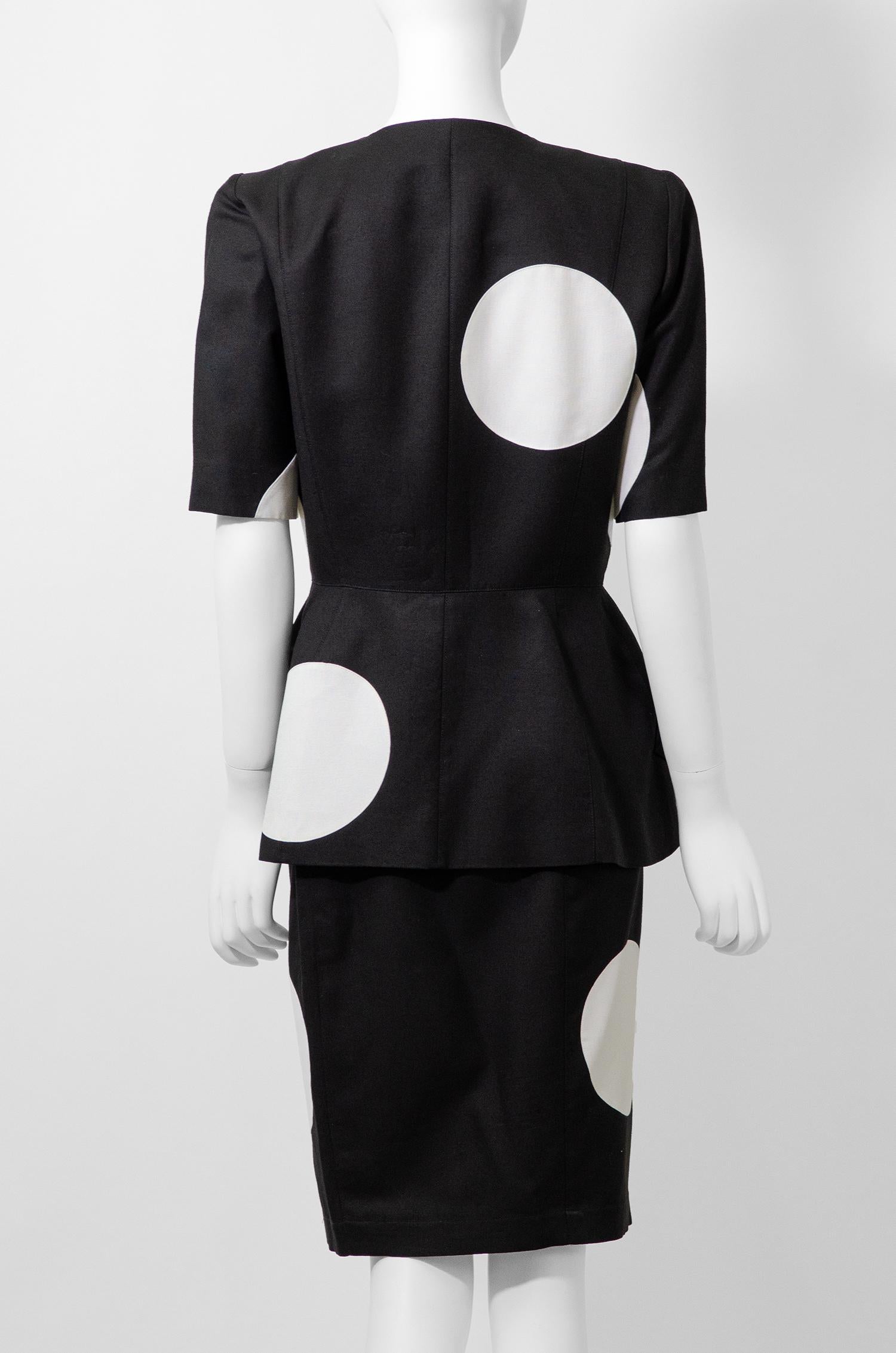 THIERRY MUGLER S/S 1998 Rare costume de défilé à pois documenté par Helmut Newton 3