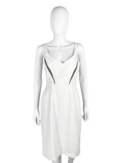 Thierry Mugler S/S 1999 White Cut-Out Cocktail Dress