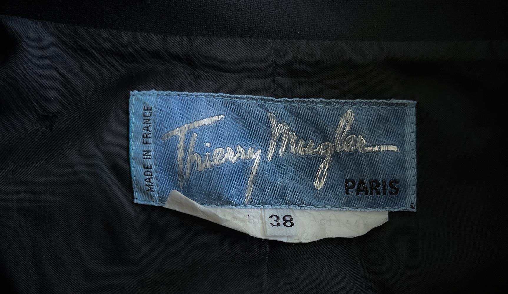 Thierry Mugler Sculptural Ensemble SS 1987 Black Suit Dress For Sale 6