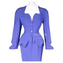 Thierry Mugler Sculptural FW 1997 Gonna a smerlo Set giacca e gonna