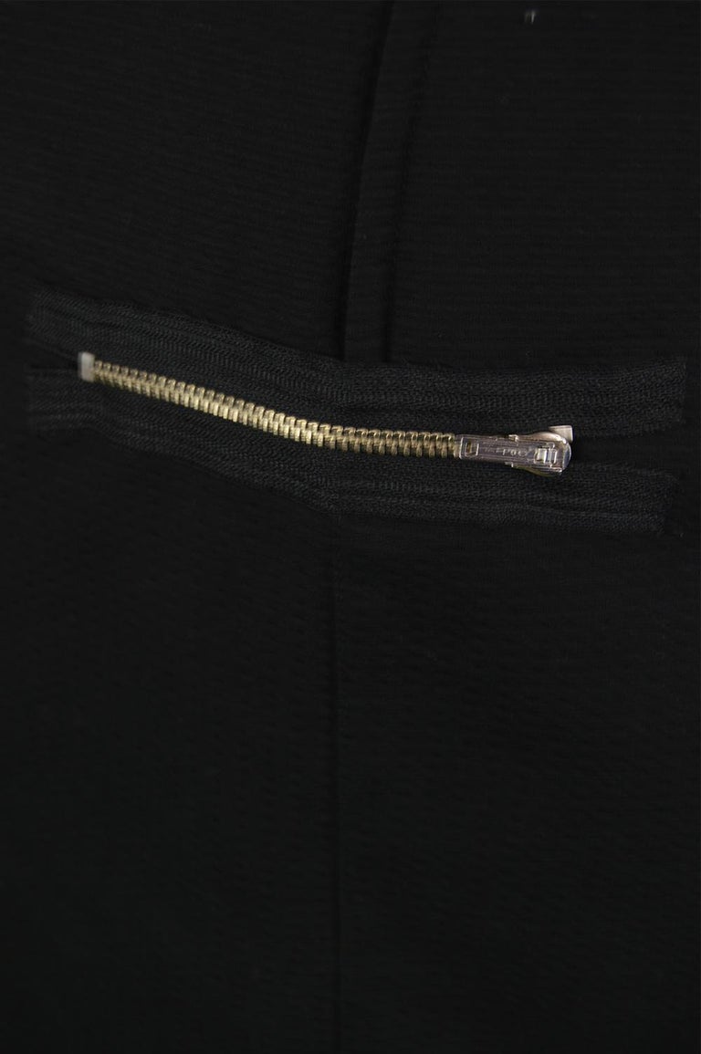 Thierry Mugler Sculptural One Shoulder Vintage Black Cotton Party Dress ...