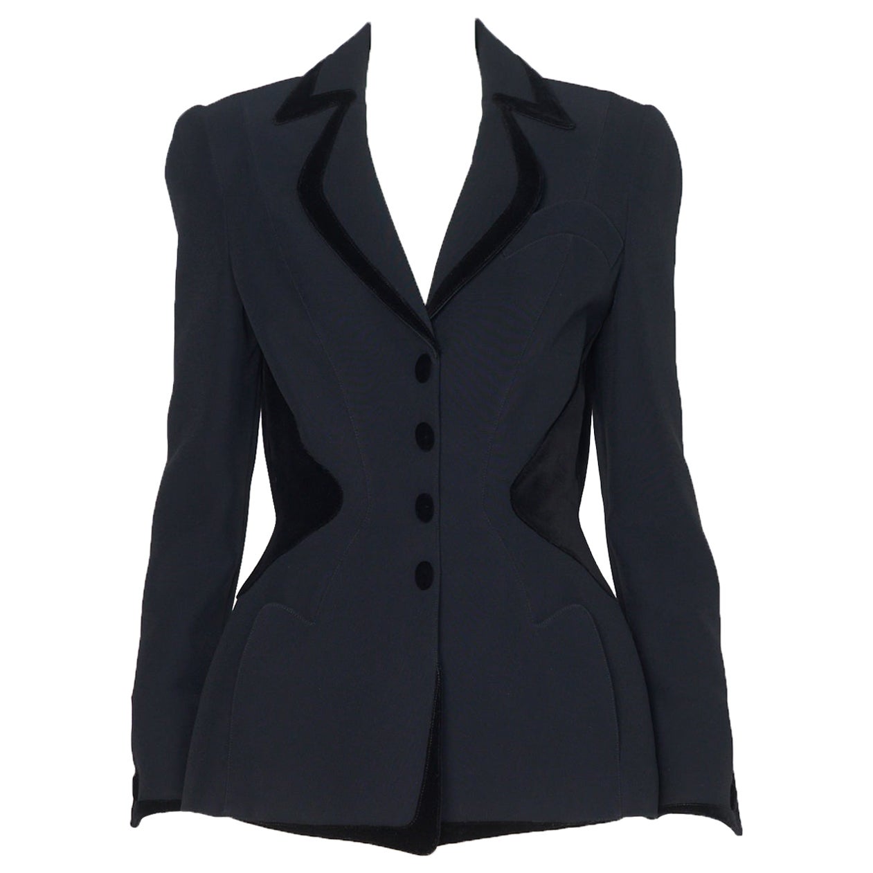Thierry Mugler Sculptural Tailored Hourglass Blazer Jacket, circa 1995