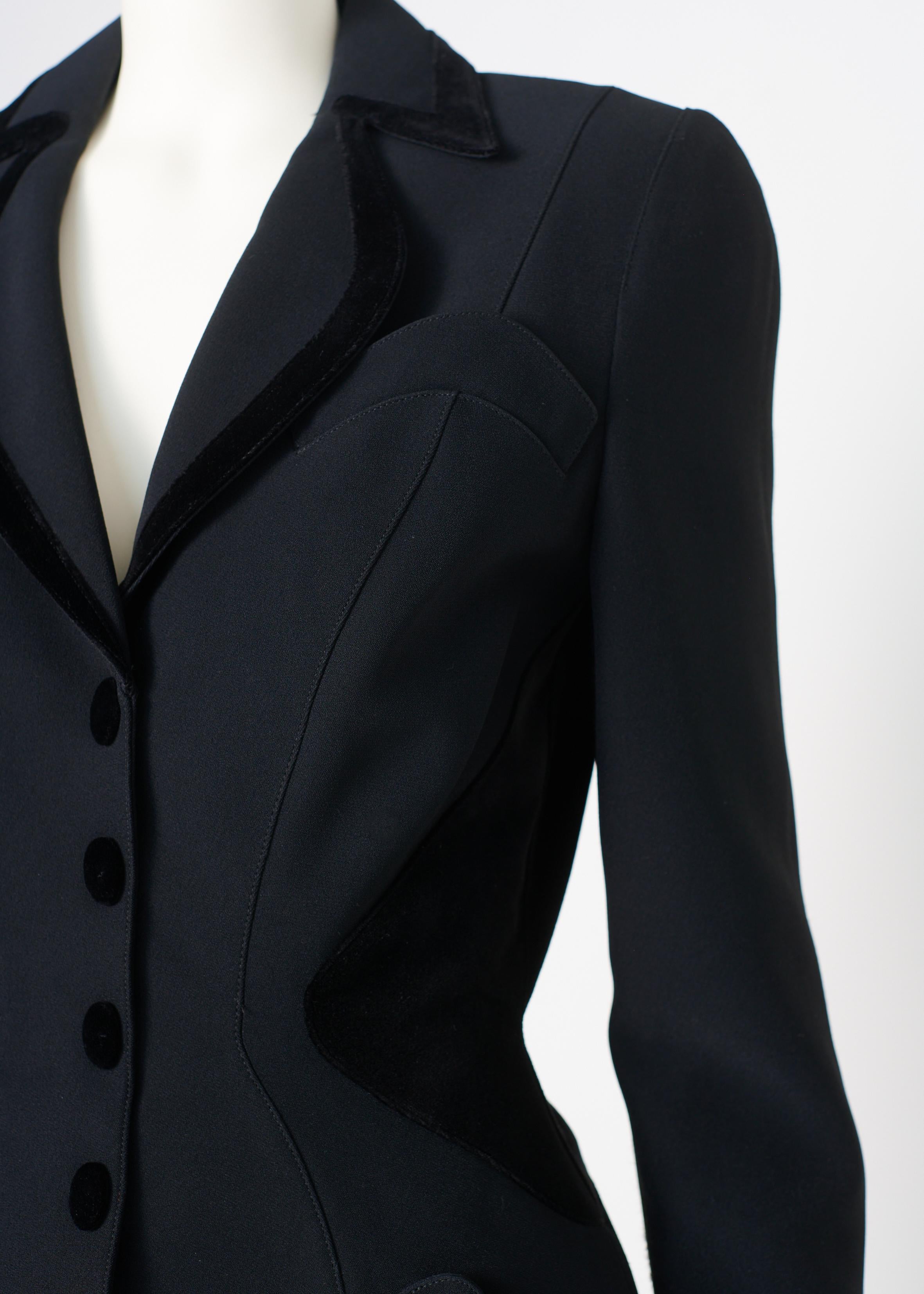 Thierry Mugler Sculptural Tailored Hourglass Blazer Jacket, circa 1995 In Good Condition In Geneva, CH