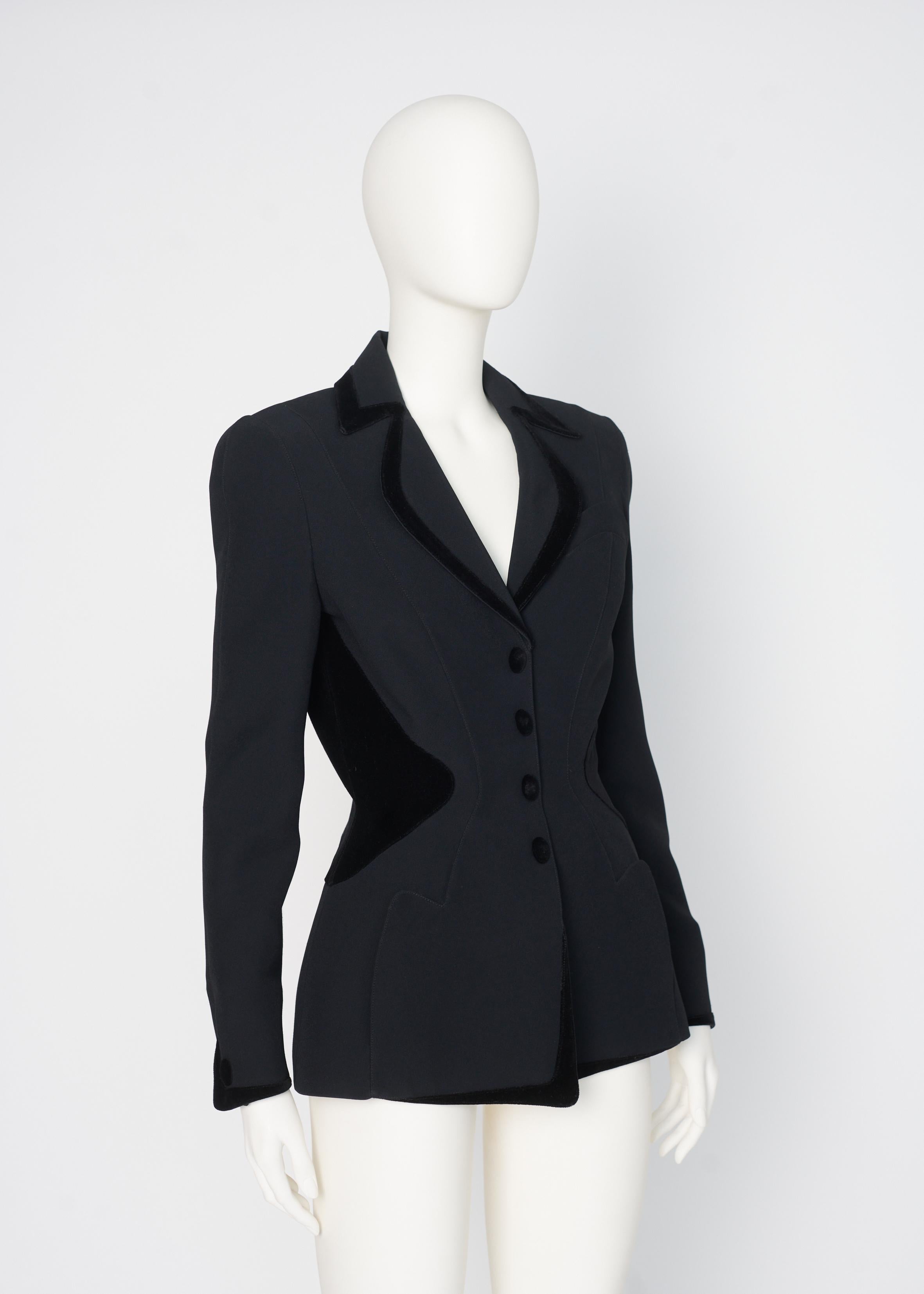 Women's or Men's Thierry Mugler Sculptural Tailored Hourglass Blazer Jacket, circa 1995
