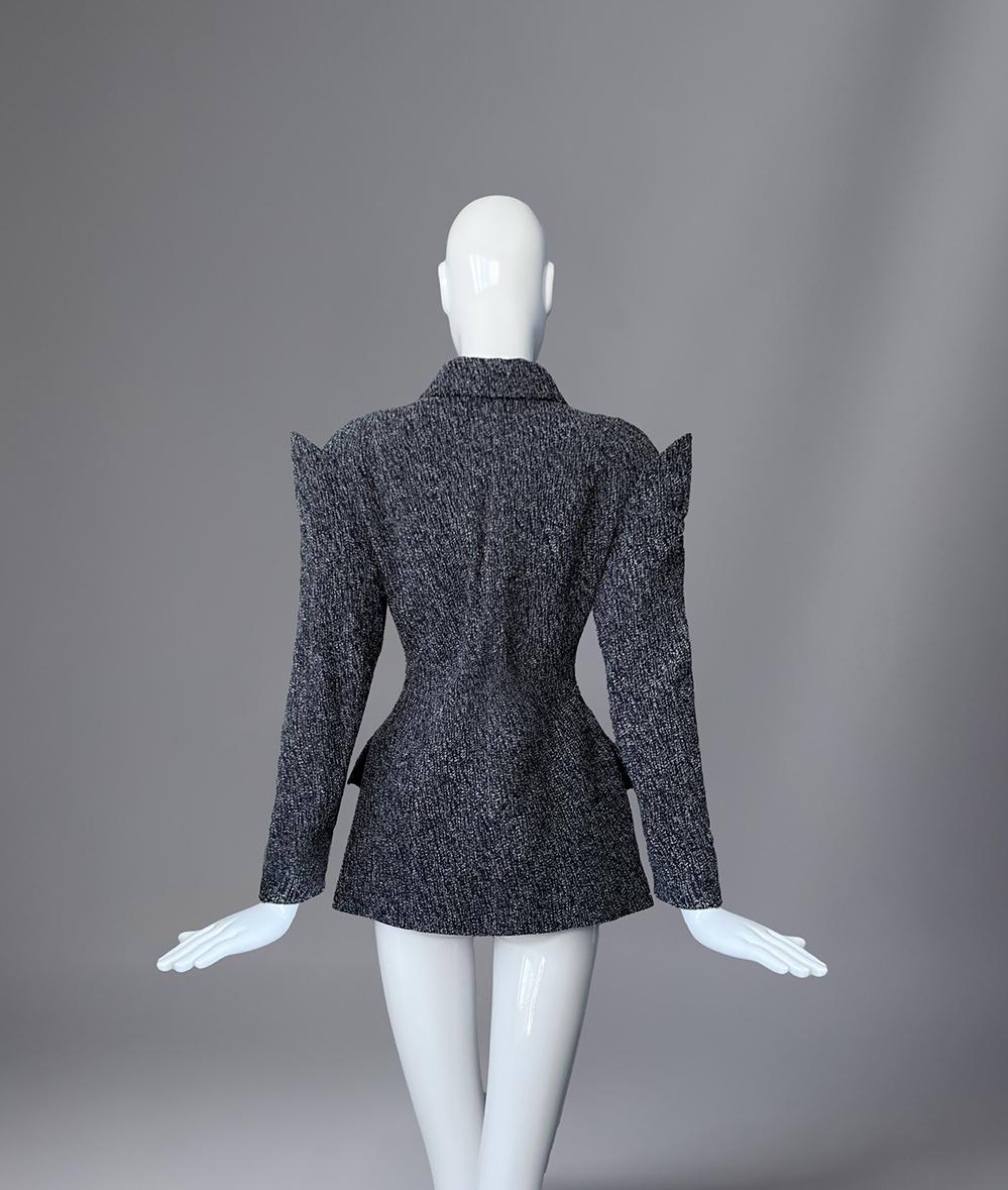 Black Thierry Mugler Scuptural Jacket Architecture Collection For Sale