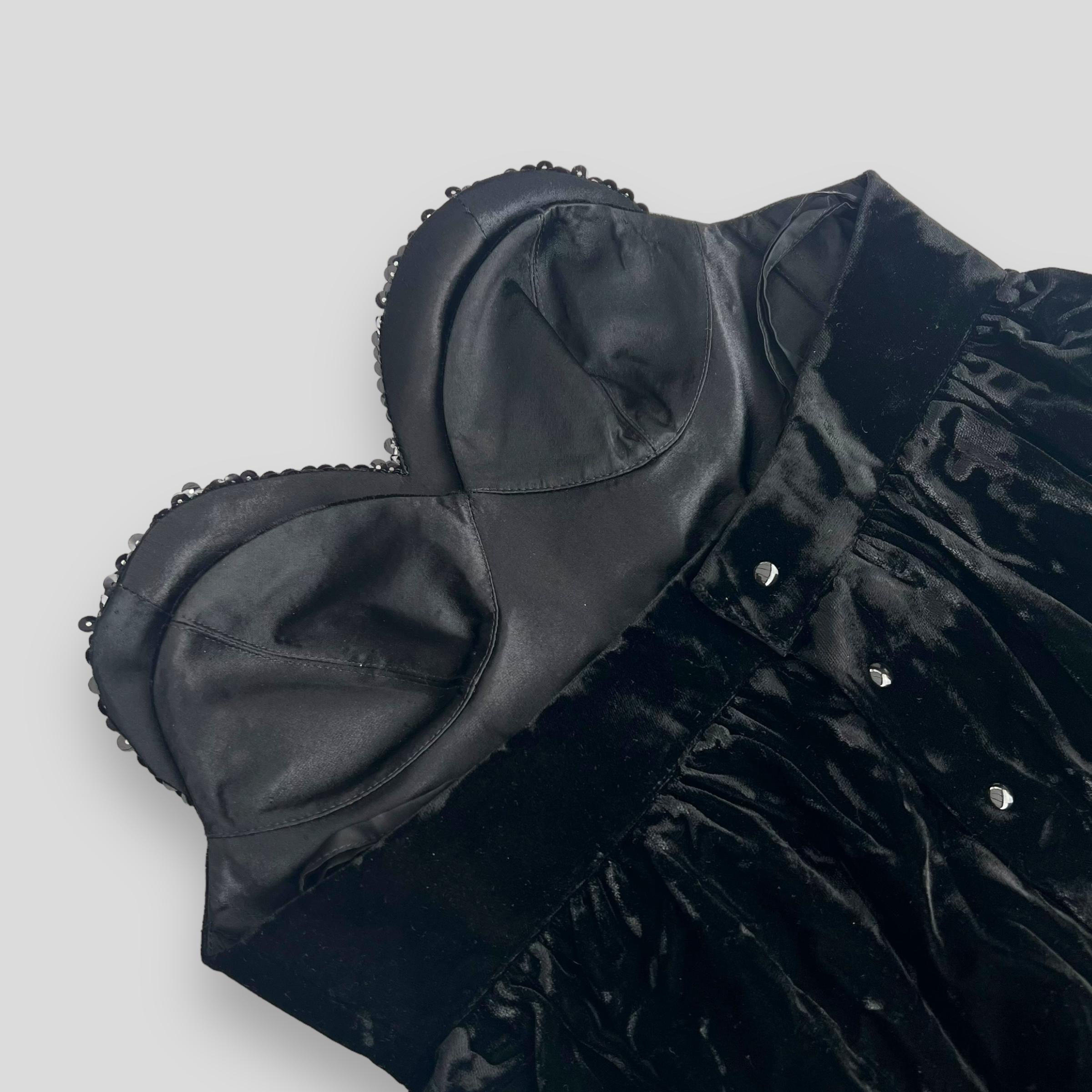 Thierry Mugler sequin heart dress velvet dress 7