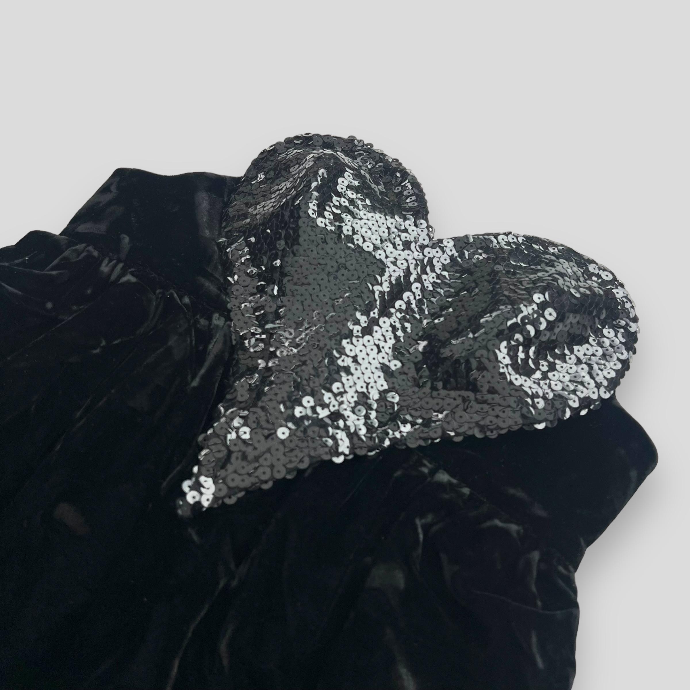 Thierry Mugler sequin heart dress velvet dress 4