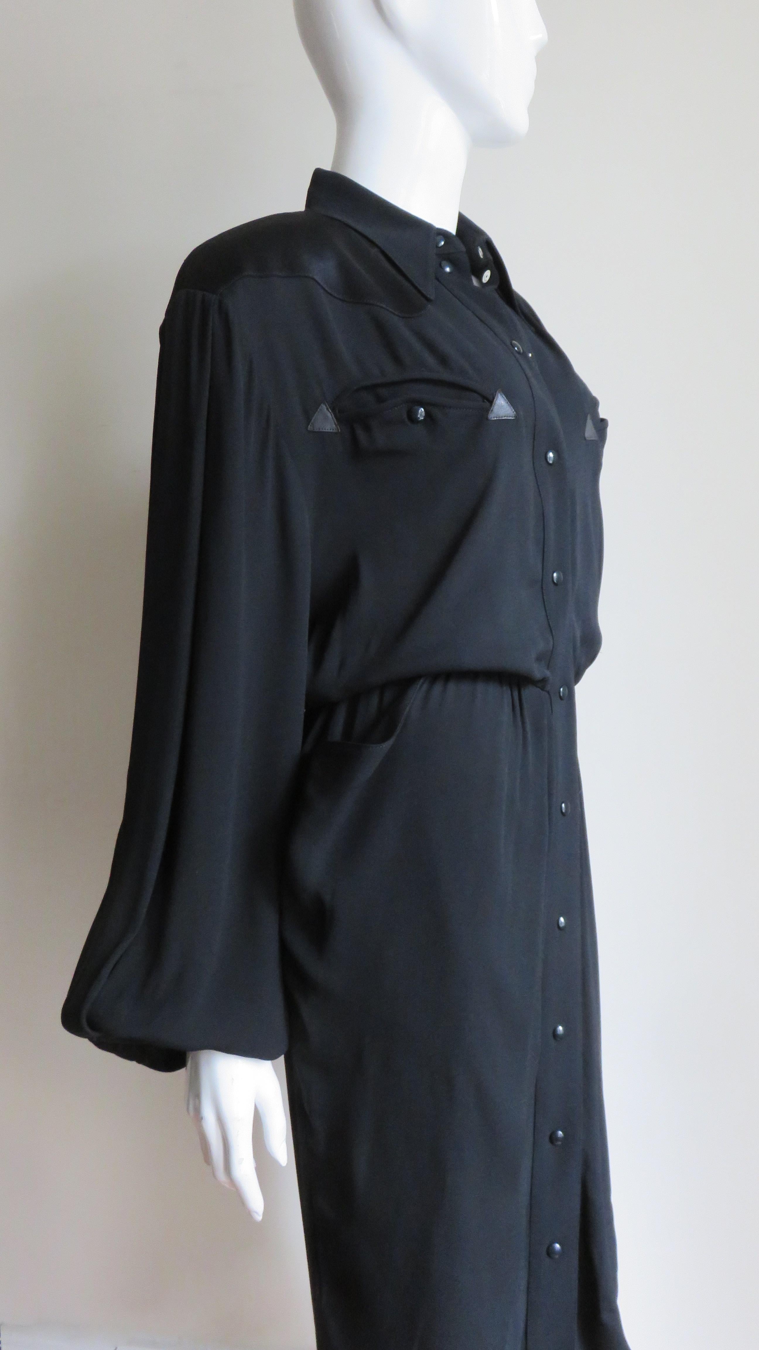 Thierry Mugler Western Influence Shirtwaist Dress For Sale 3