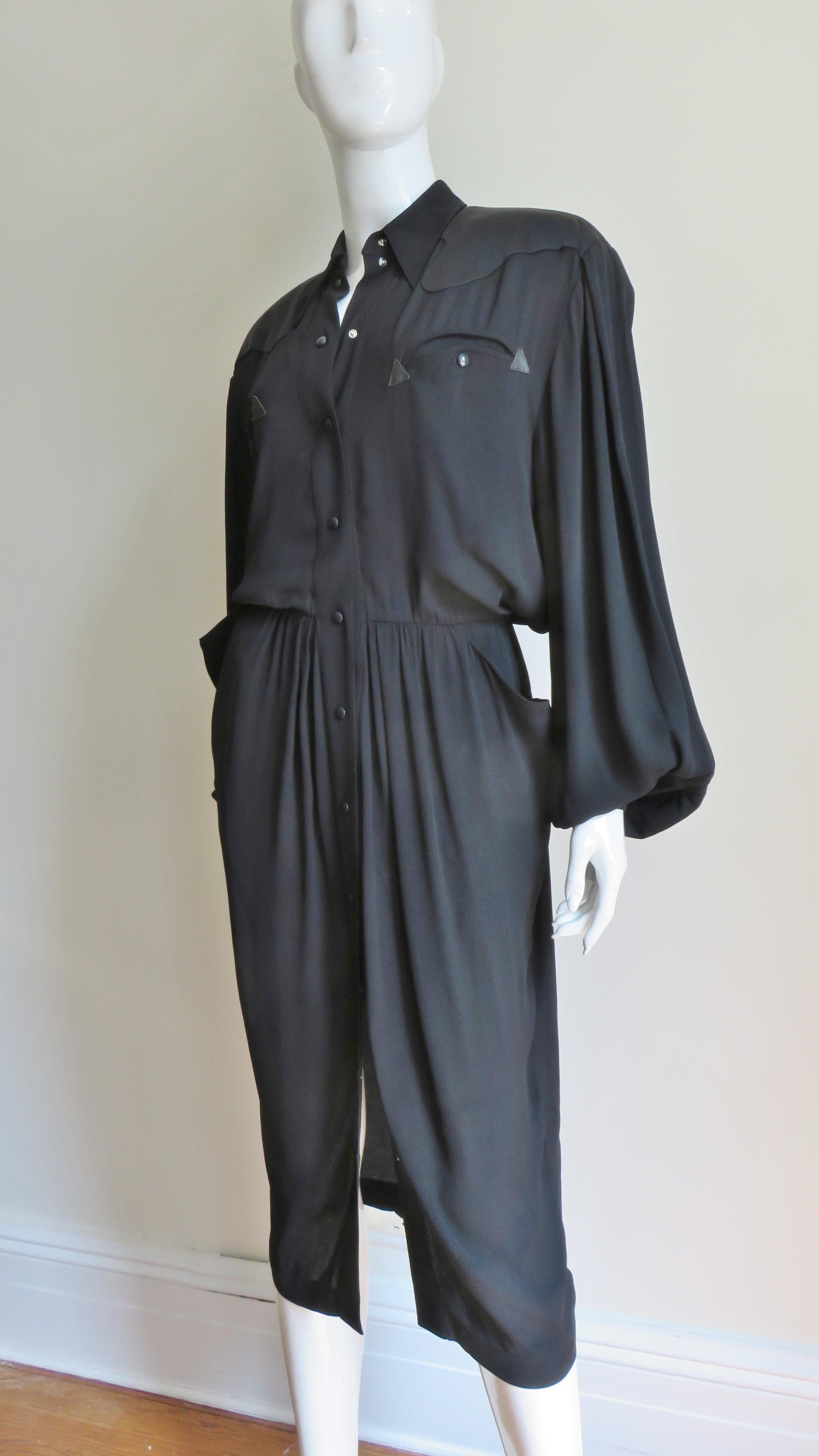 Women's Thierry Mugler Western Influence Shirtwaist Dress For Sale