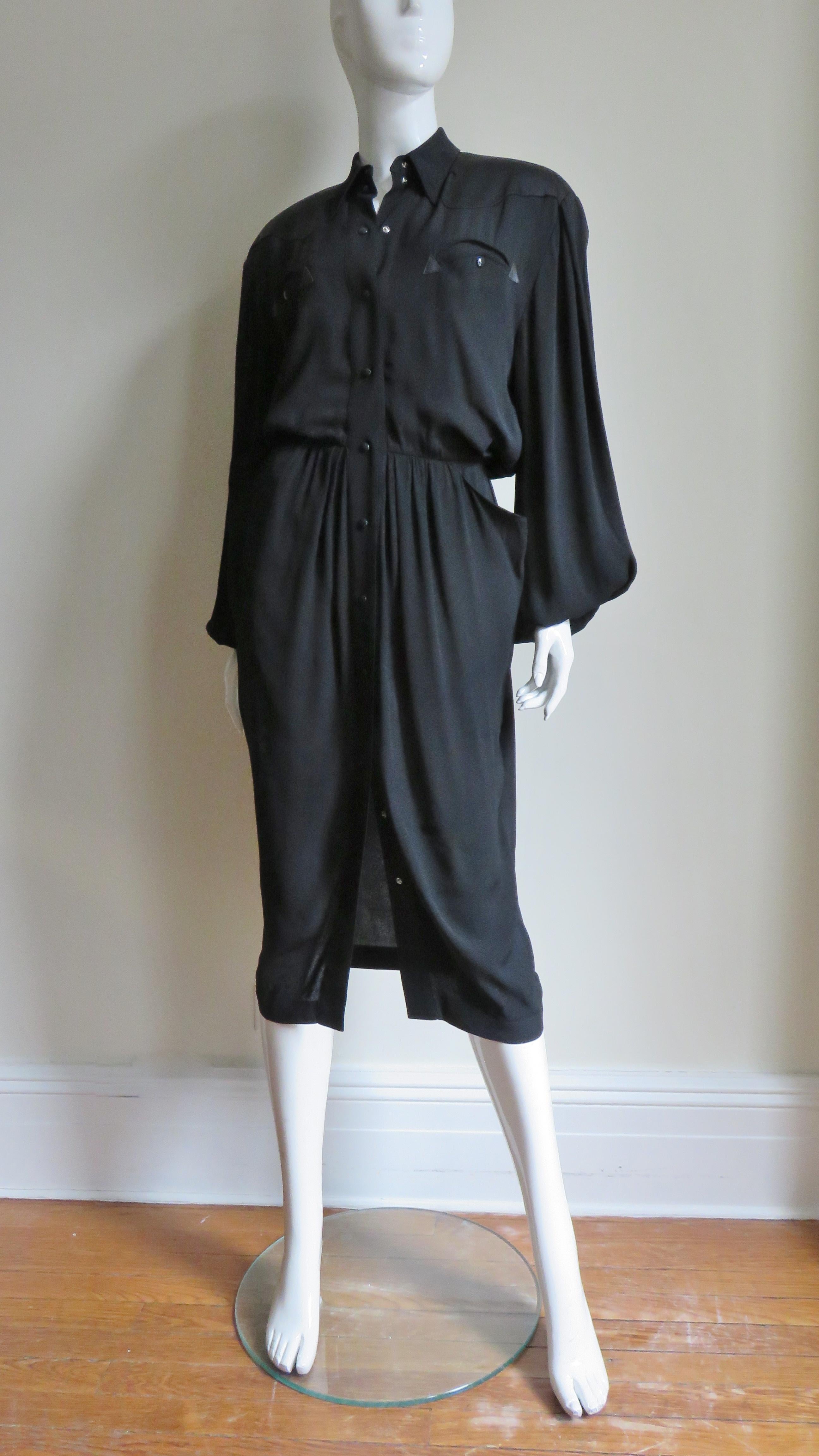 Thierry Mugler Western Influence Shirtwaist Dress For Sale 1