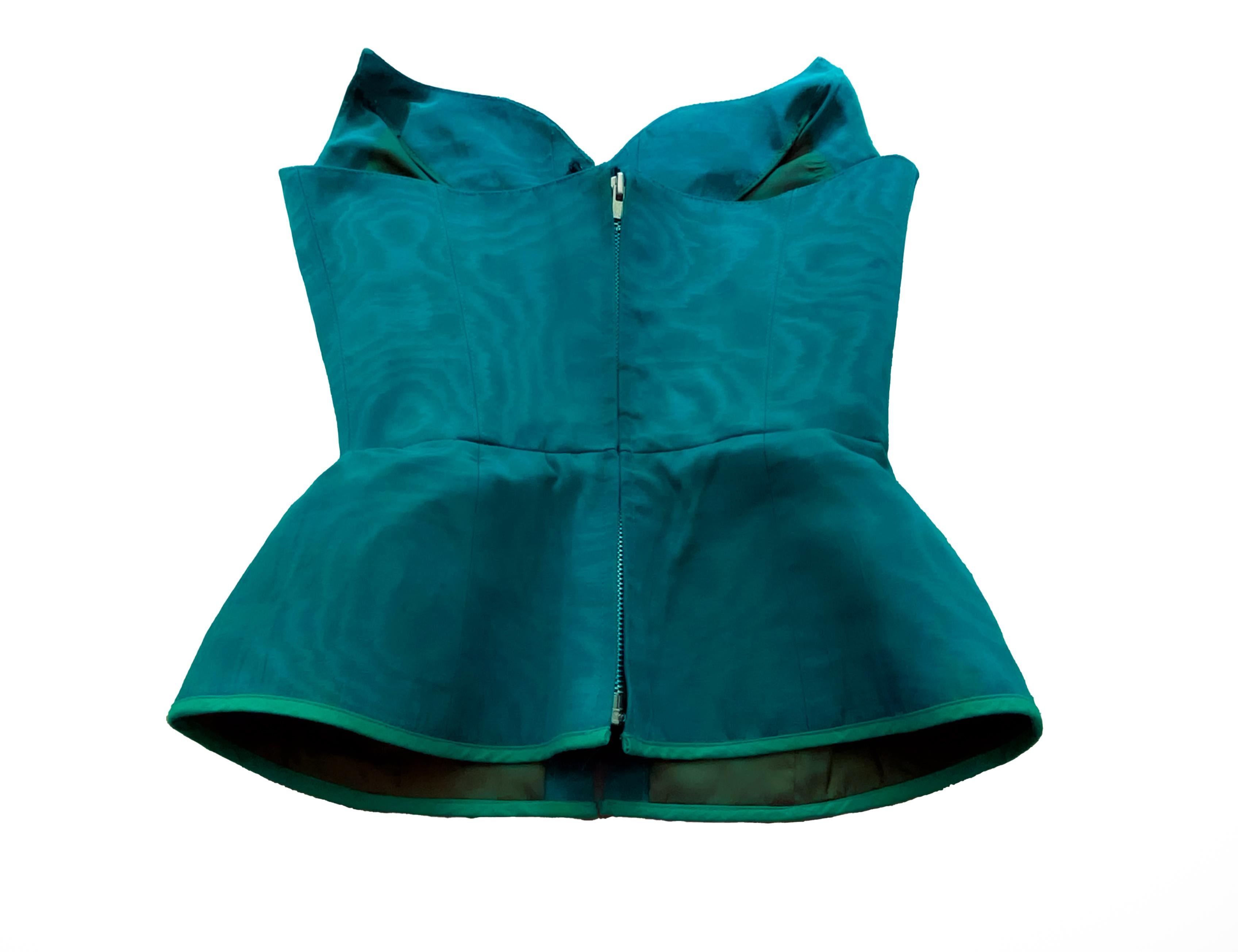 Thierry Mugler Silk Corset Dramatic Sculptural Bustier Top For Sale 2