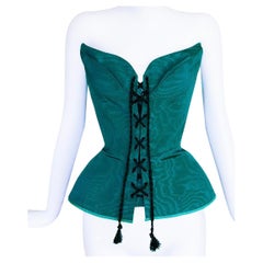 Top corsé de seda Thierry Mugler Bustier escultural y dramático