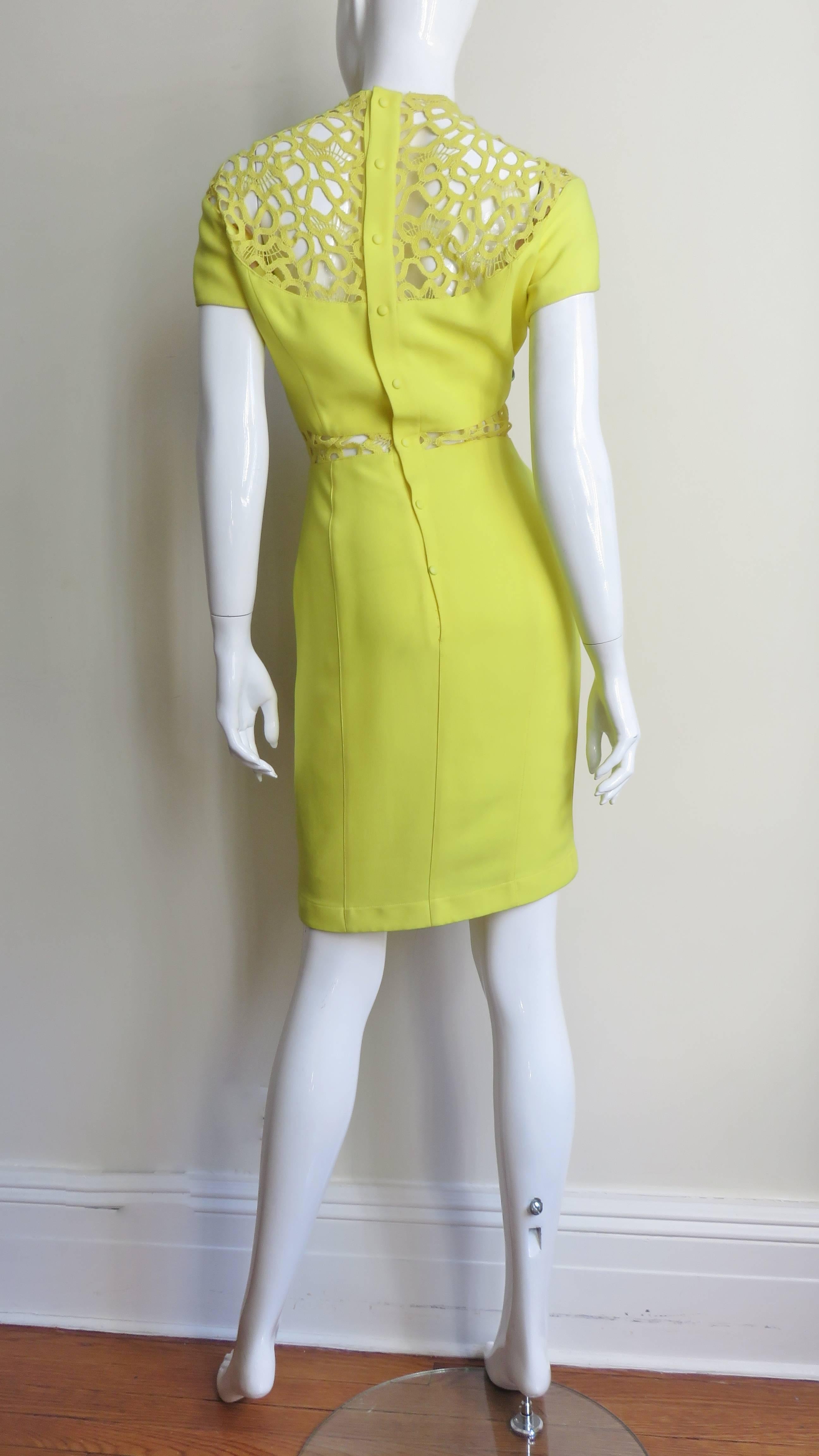 Thierry Mugler Silk Dress with Cut outs For Sale 4