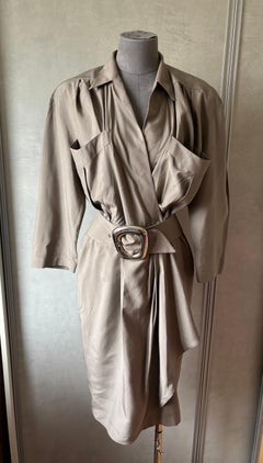 THIERRY MUGLER Silk midi dress vintage