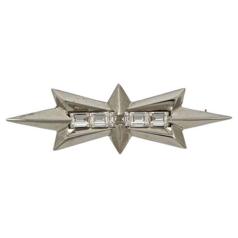 Thierry Mugler silver brooch main image 1