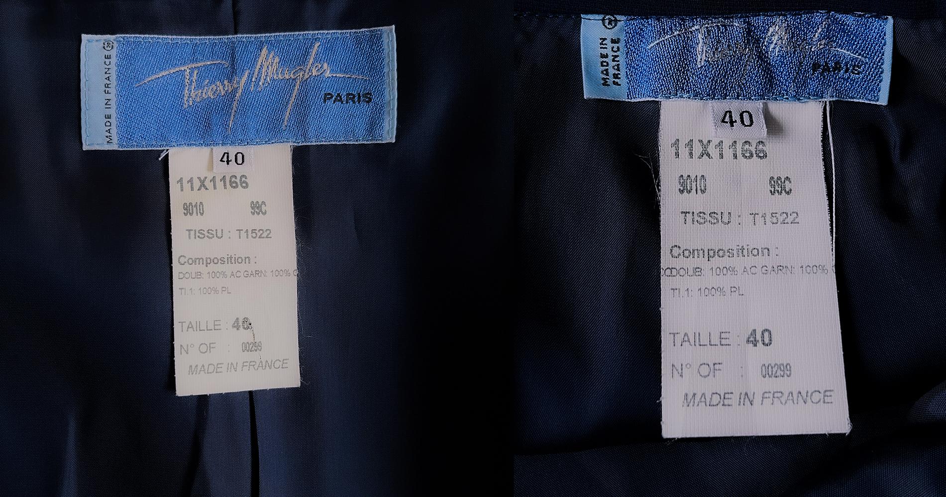 Thierry Mugler Spirng 1999 Runway Sculptural Ensemble Jacket Skirt Suit  For Sale 2