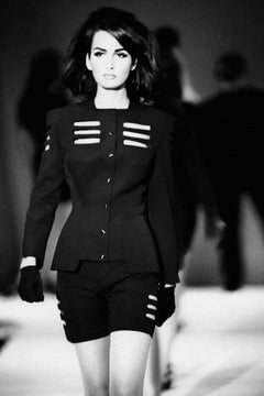 Thierry Mugler Spring 1991 Black Cutout Jacket Diana Ross Collection