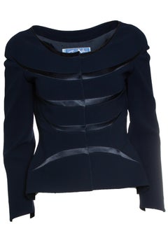 Thierry Mugler, spring 2000 navy blue suit