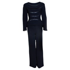 Thierry Mugler, spring 2000 navy blue suit Thierry Mugler, spring 2000 navy blue suit