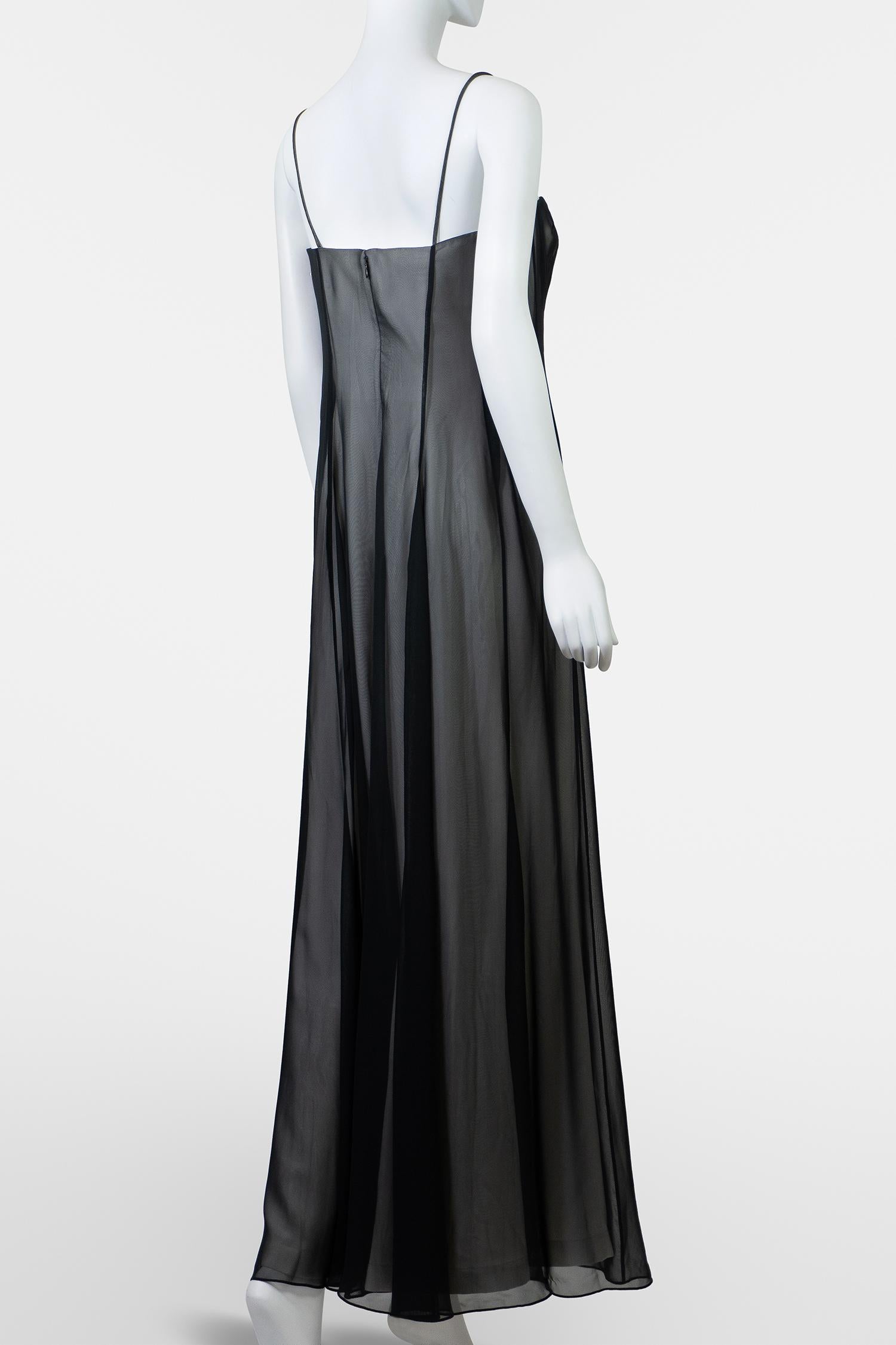 Thierry Mugler Pasarela Primavera Verano 1999 Vestido de gasa transparente en venta 1