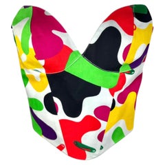 Thierry Mugler Frühjahr/Sommer 1988 – Bustier-Korsett im abstrakten Pop-Art-Stil