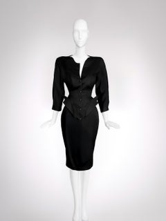 Thierry Mugler SS 1989 LES ATLANTES Ensemble Black Skirt Suit