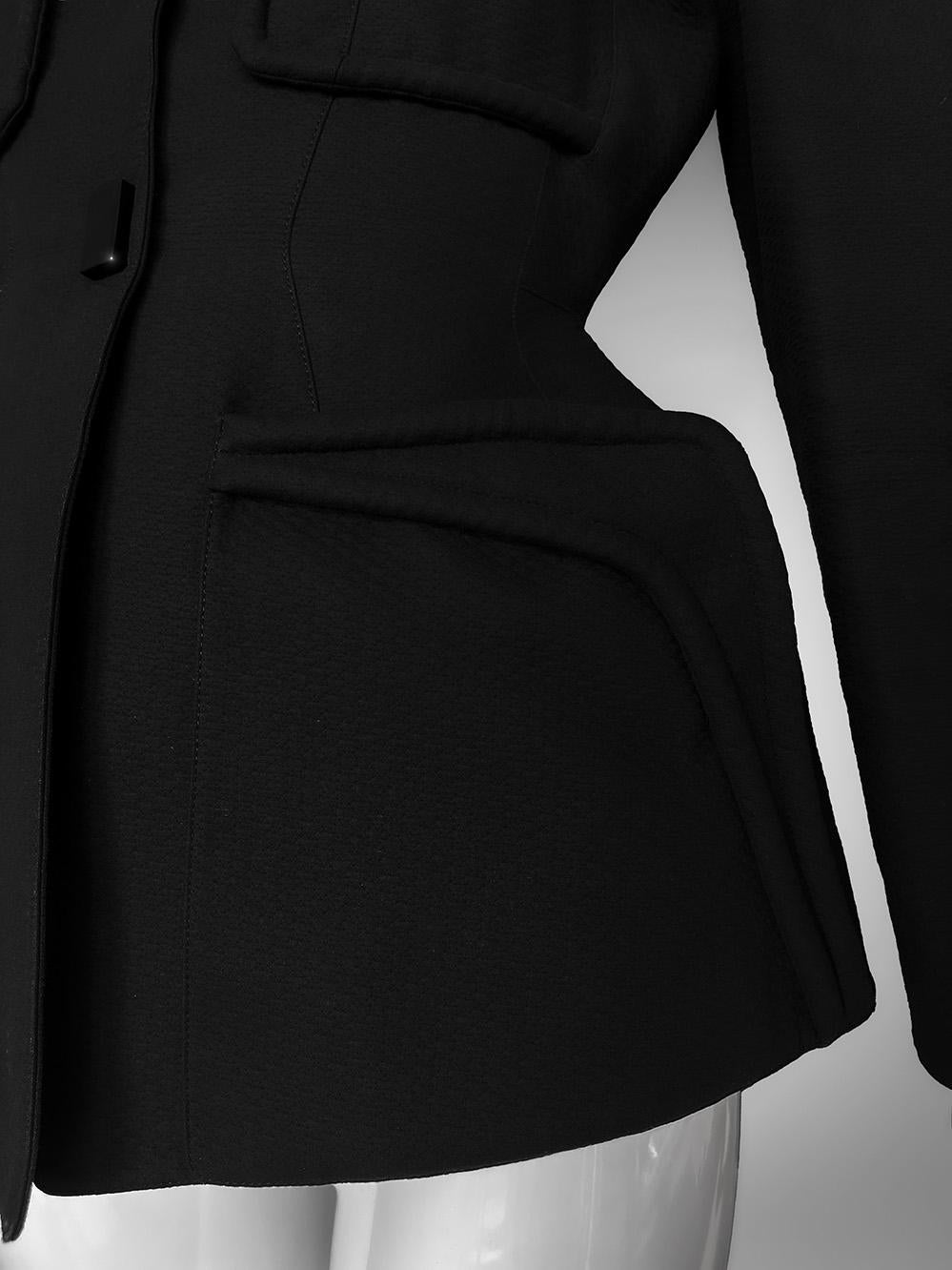 Veste sculpturale noire Thierry Mugler SS 1994 en vente 1