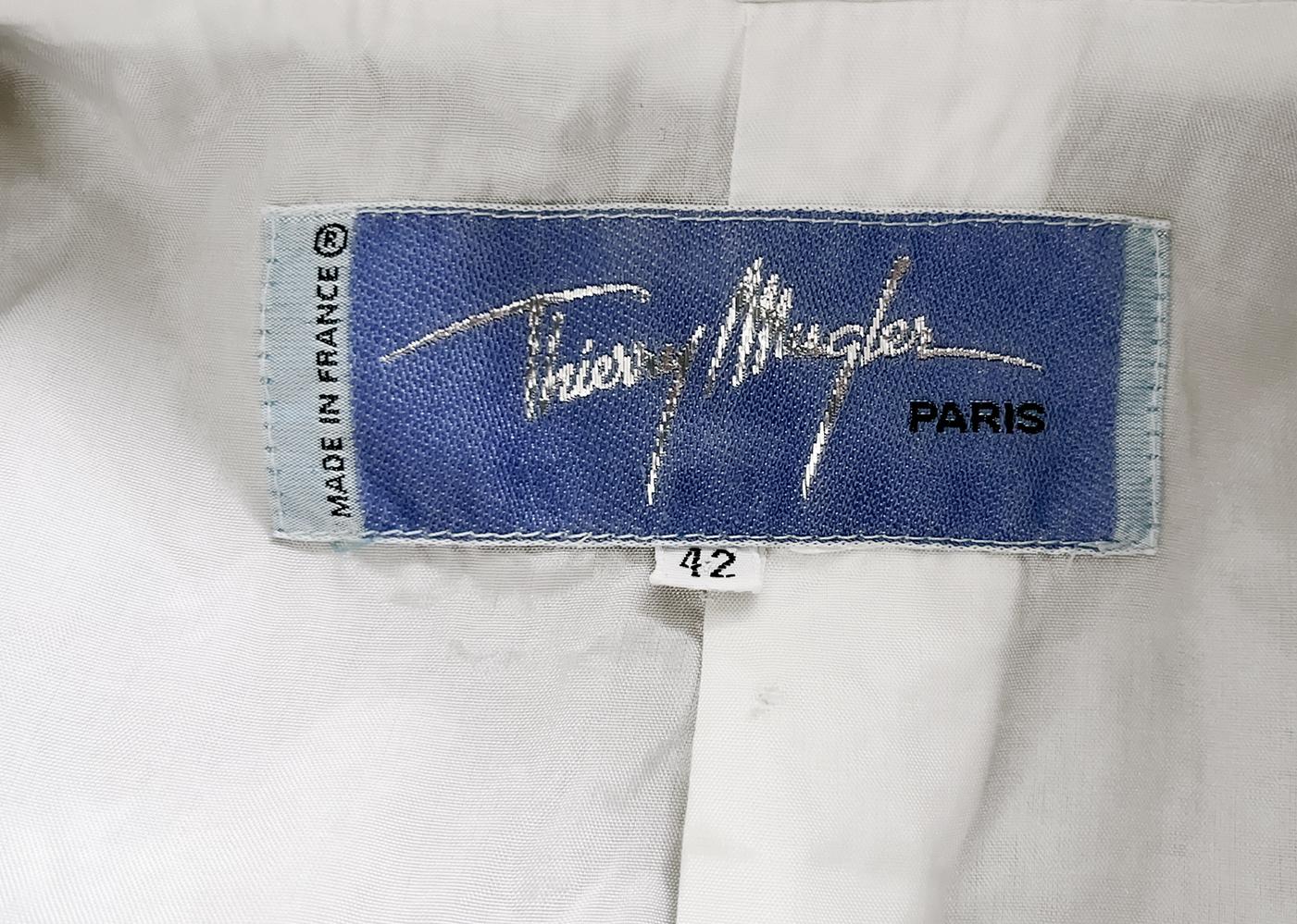 Thierry Mugler SS 1994 Rare Geometric Jacket Black White Sculptural For Sale 1