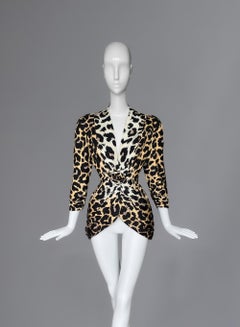 Thierry Mugler SS 1996 Silk Jacket Leo Animal Print