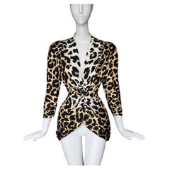 Thierry Mugler SS 1996 Silk Jacket Leo Animal Print