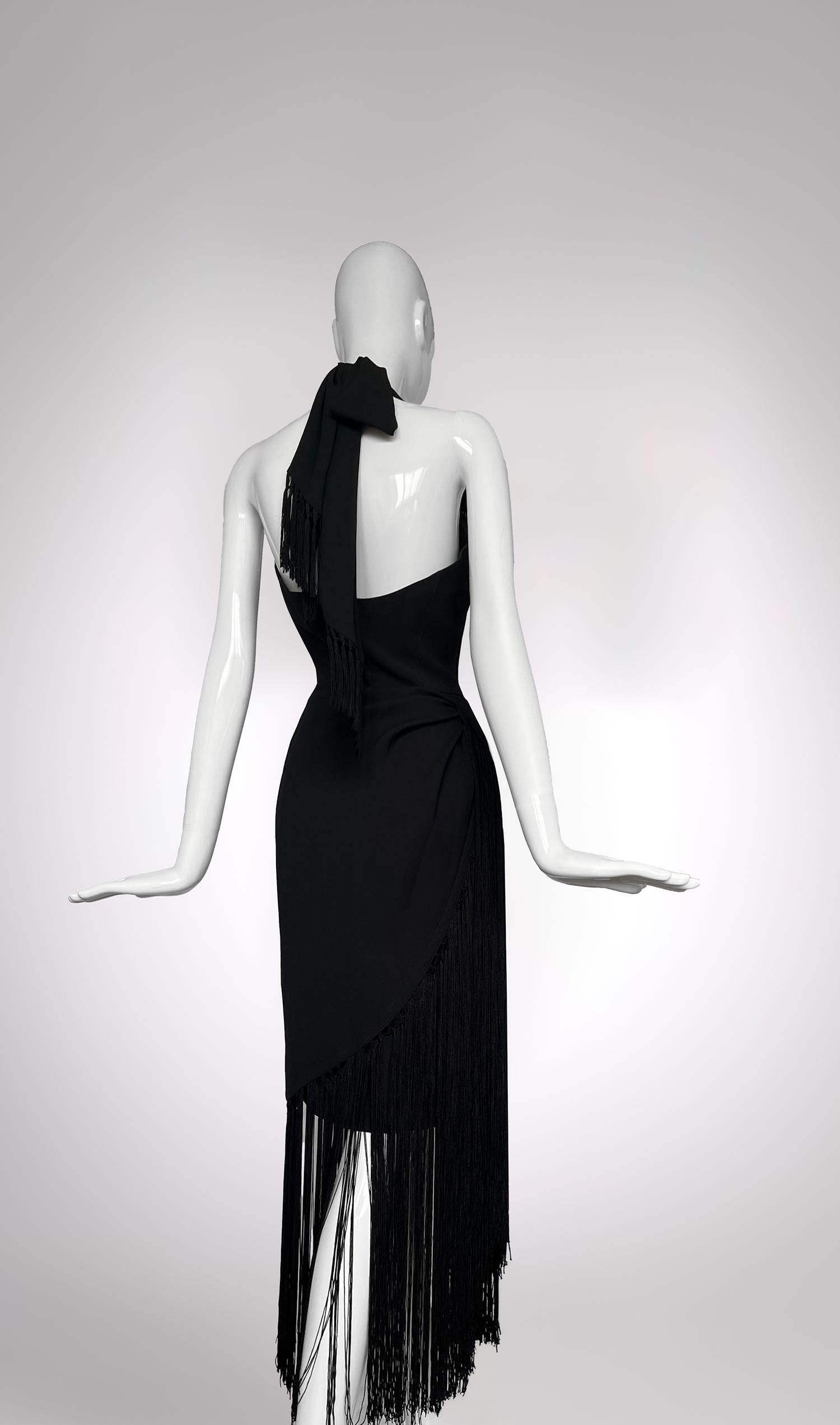 Thierry Mugler SS 1997 Wunderschönes schwarzes Abendkleid (Schwarz) im Angebot