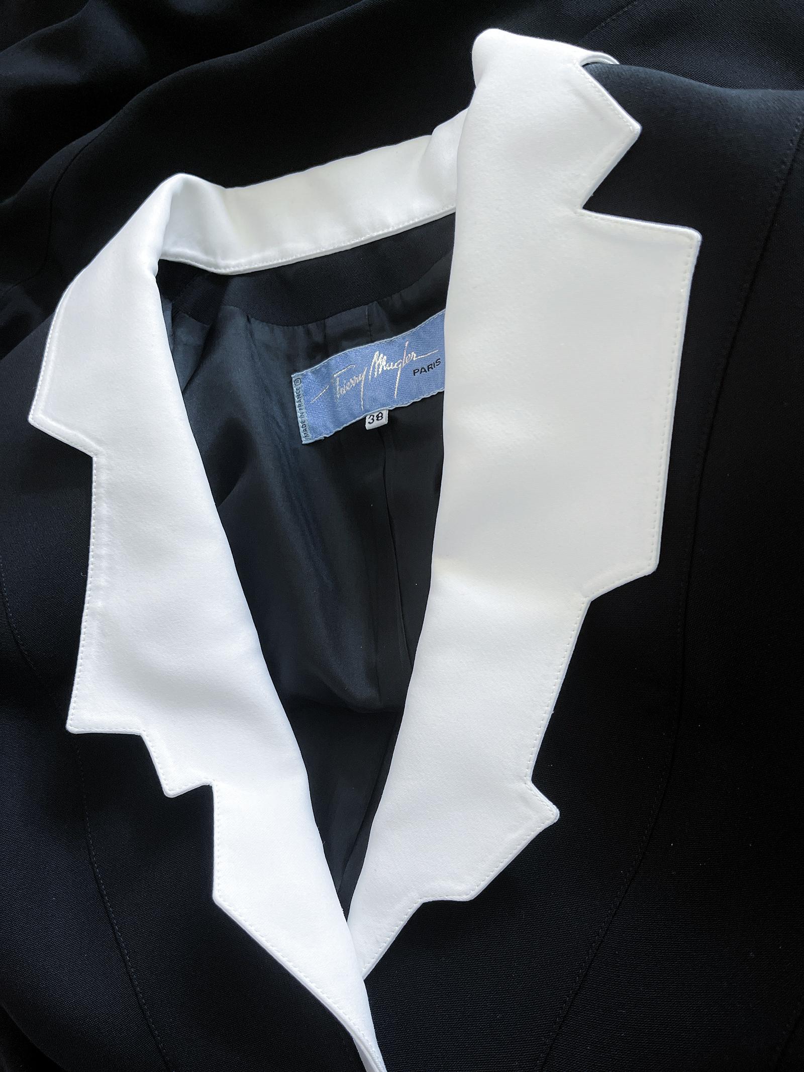 Thierry Mugler SS1994 Archival Icone Runway Suit Sculptural ZigZag Jacket Skirt en vente 12