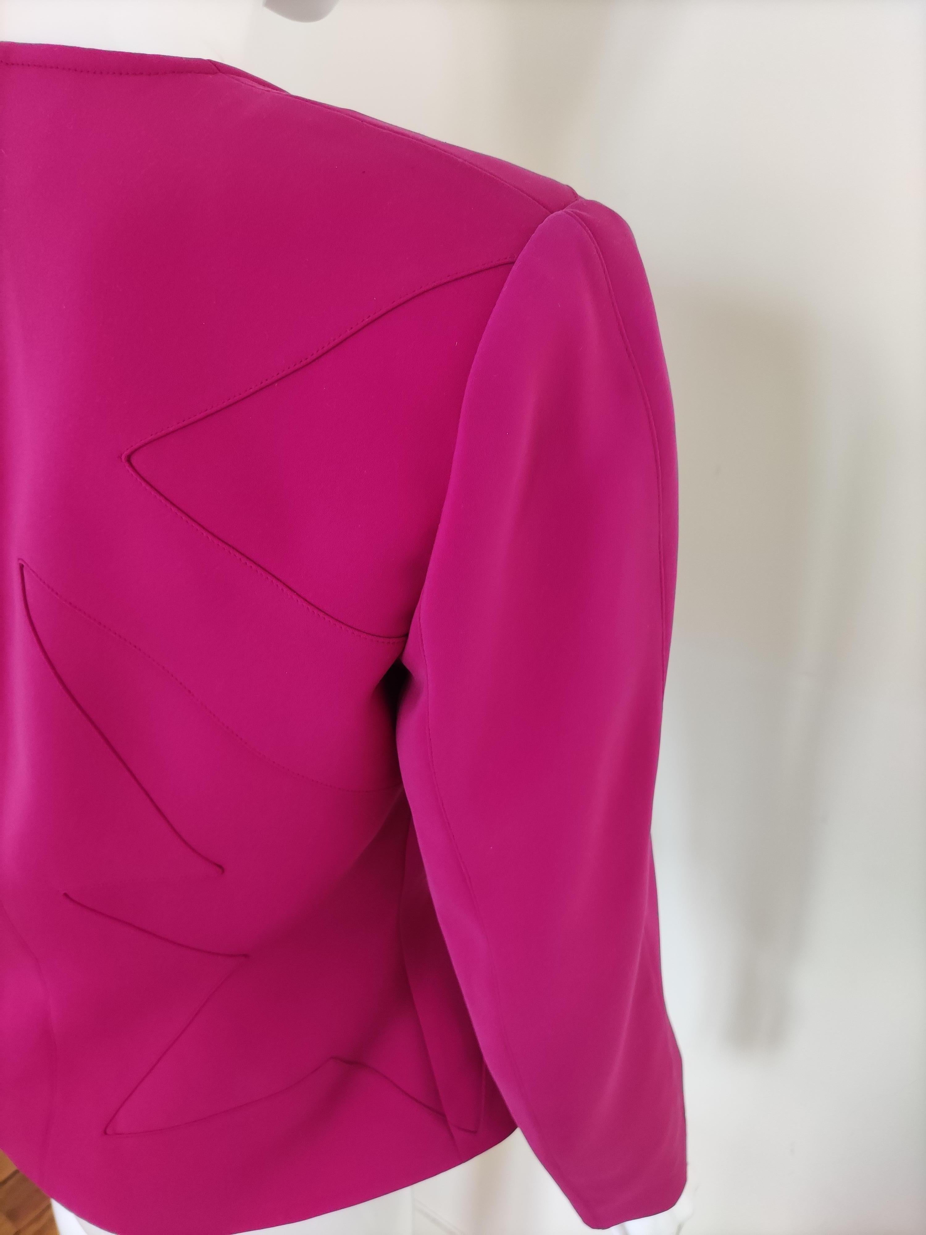 Thierry Mugler Star Runway Wasp Waist Violet Purple Pink Vintage Blazer Jacket For Sale 5