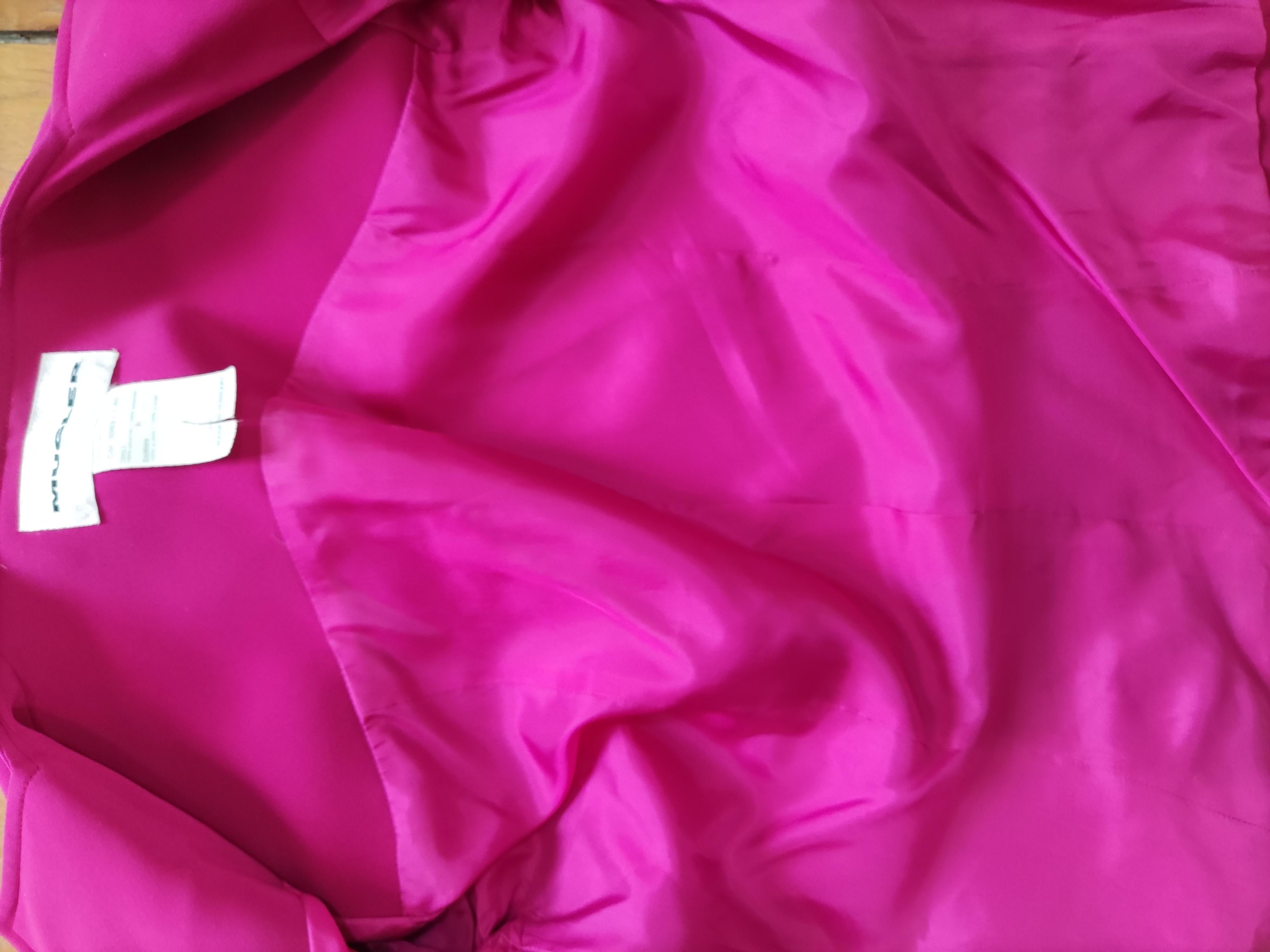 Thierry Mugler Star Runway Wasp Waist Violet Purple Pink Vintage Blazer Jacket For Sale 8