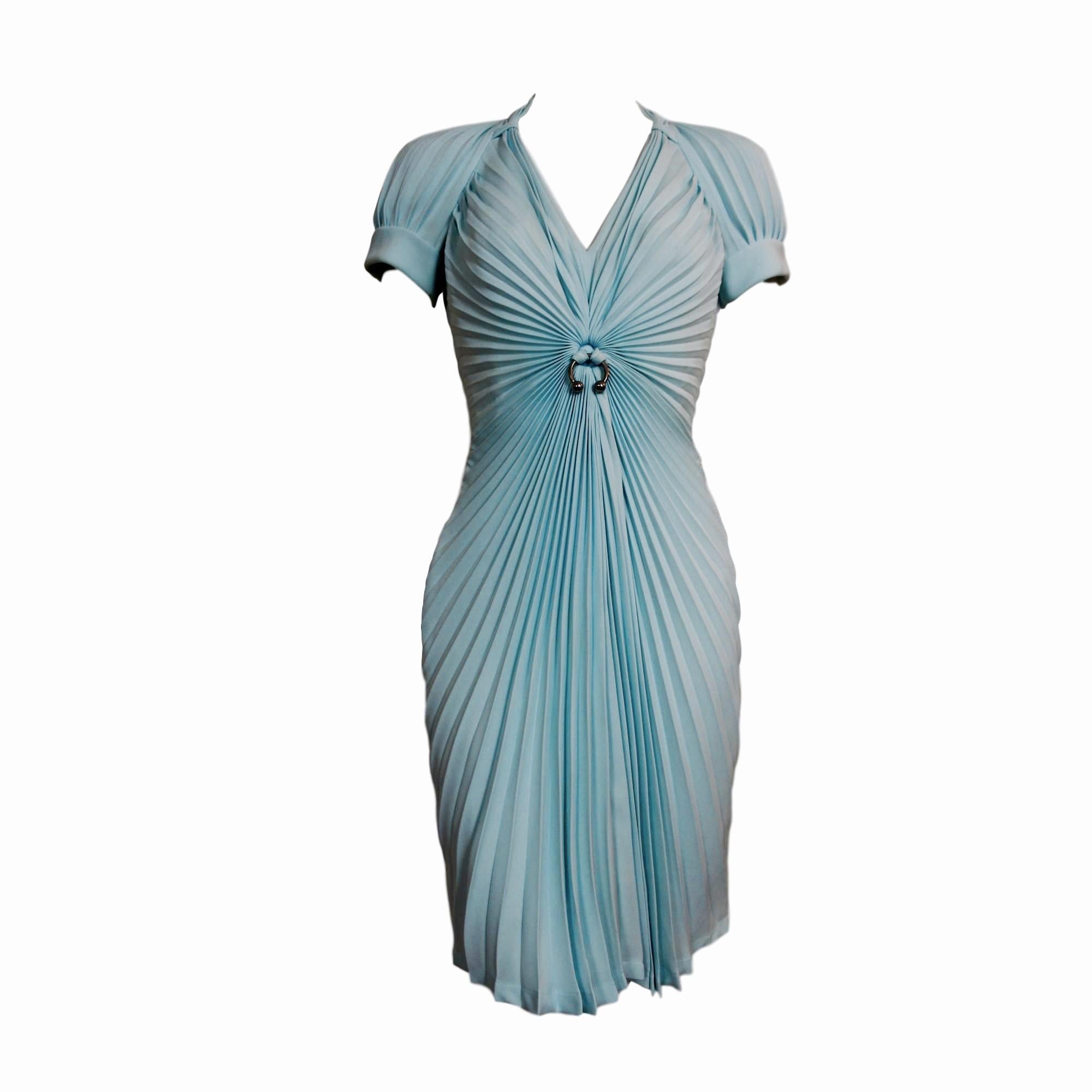 Thierry Mugler Starburst Pleated Dress For Sale 5