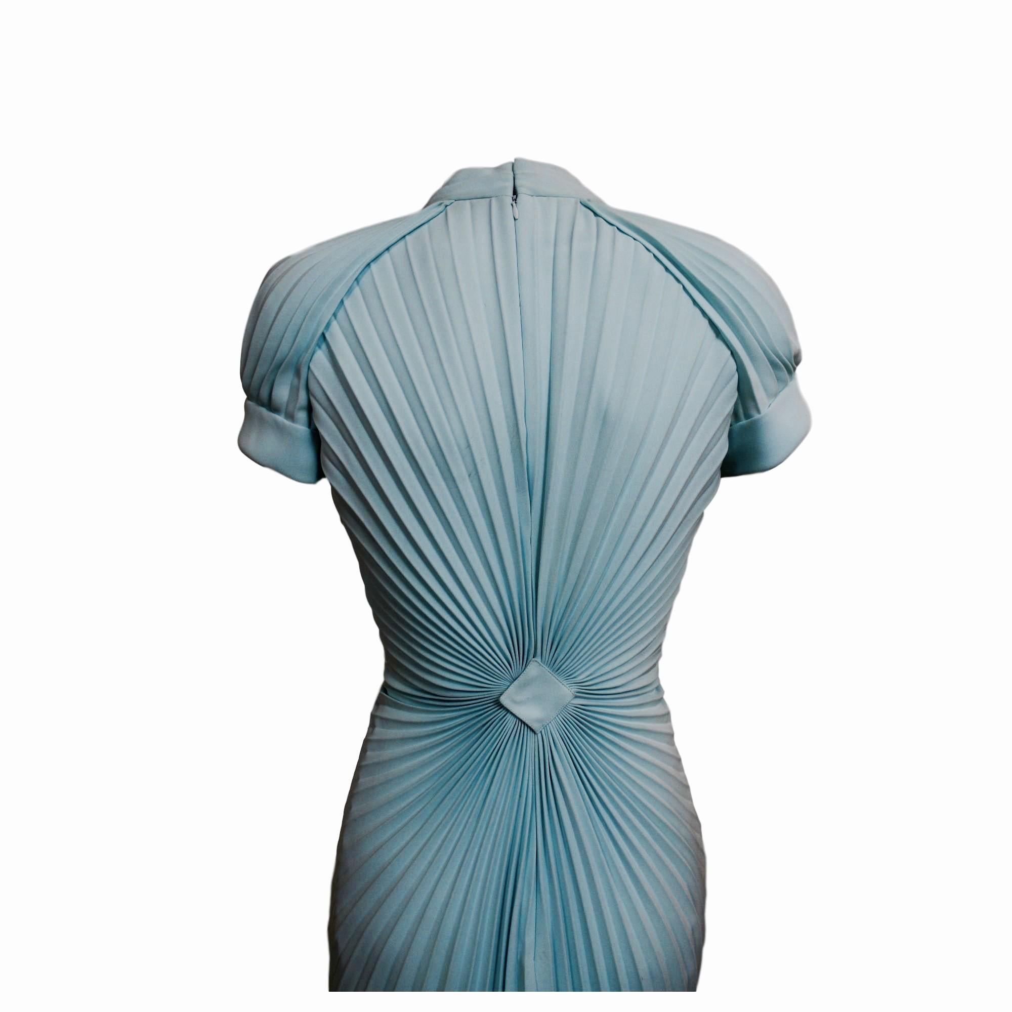 Thierry Mugler Starburst Pleated Dress For Sale 6