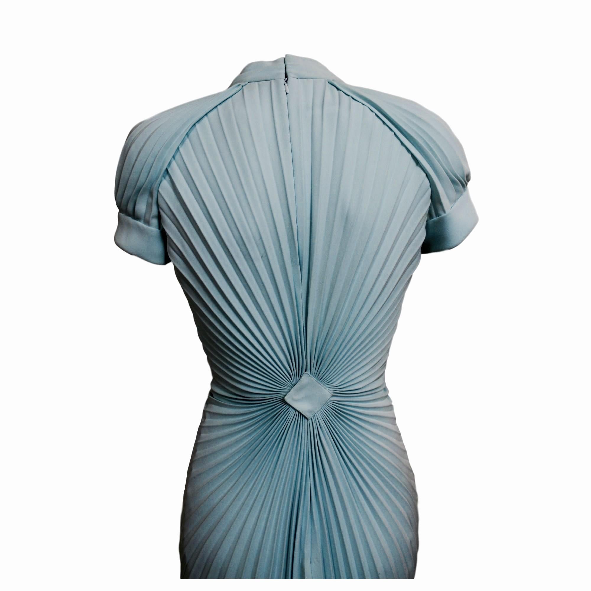 Thierry Mugler Starburst Pleated Dress For Sale 1