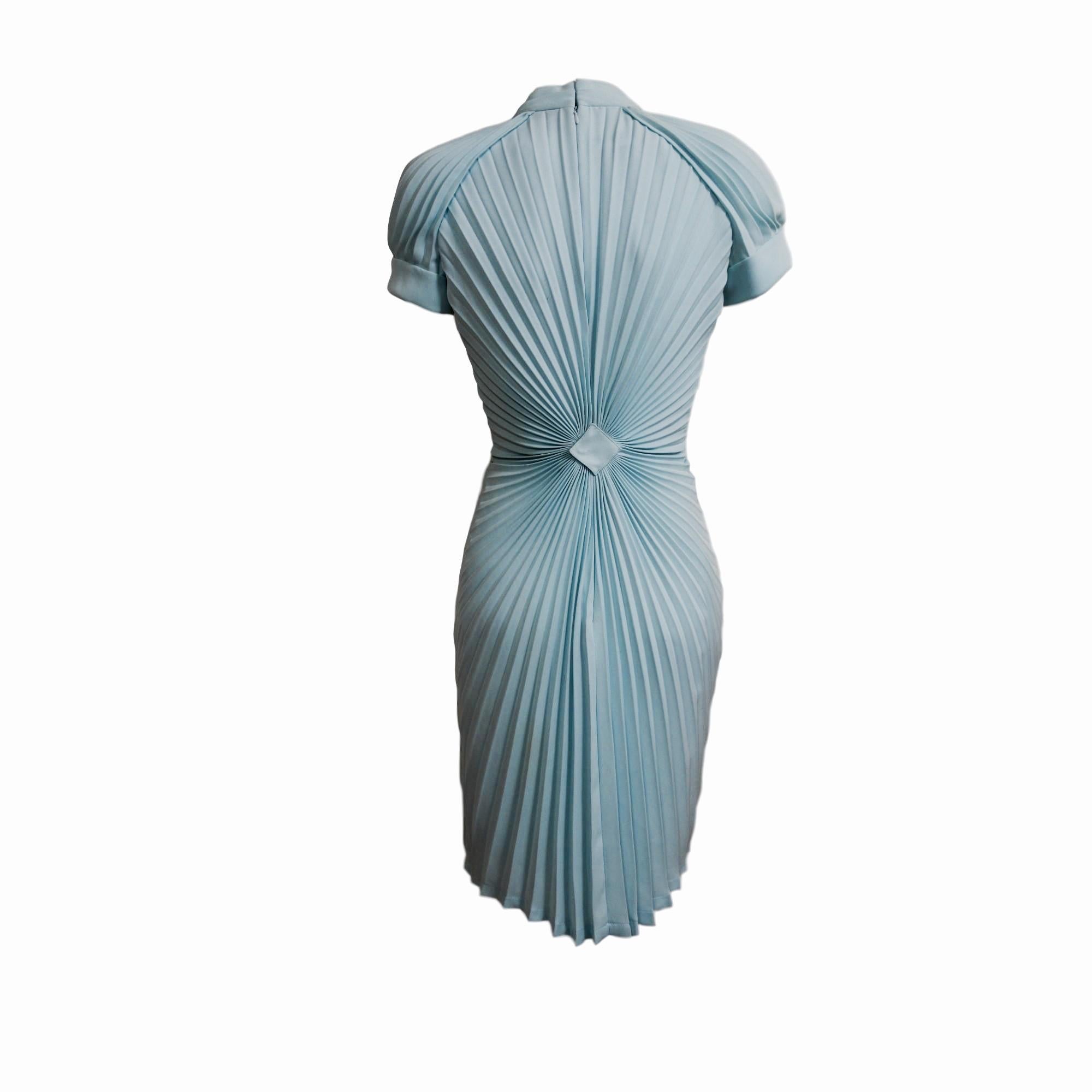 Thierry Mugler Starburst Pleated Dress For Sale 3